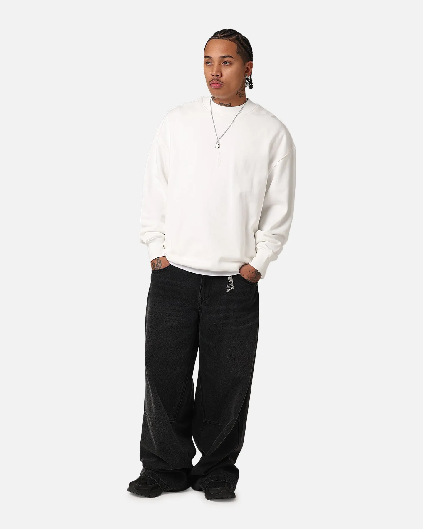 Fallen Breed Monogram Crewneck White/White