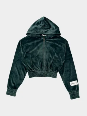 Felpa Ciniglia Con Cappuccio E Zip Con Etichetta