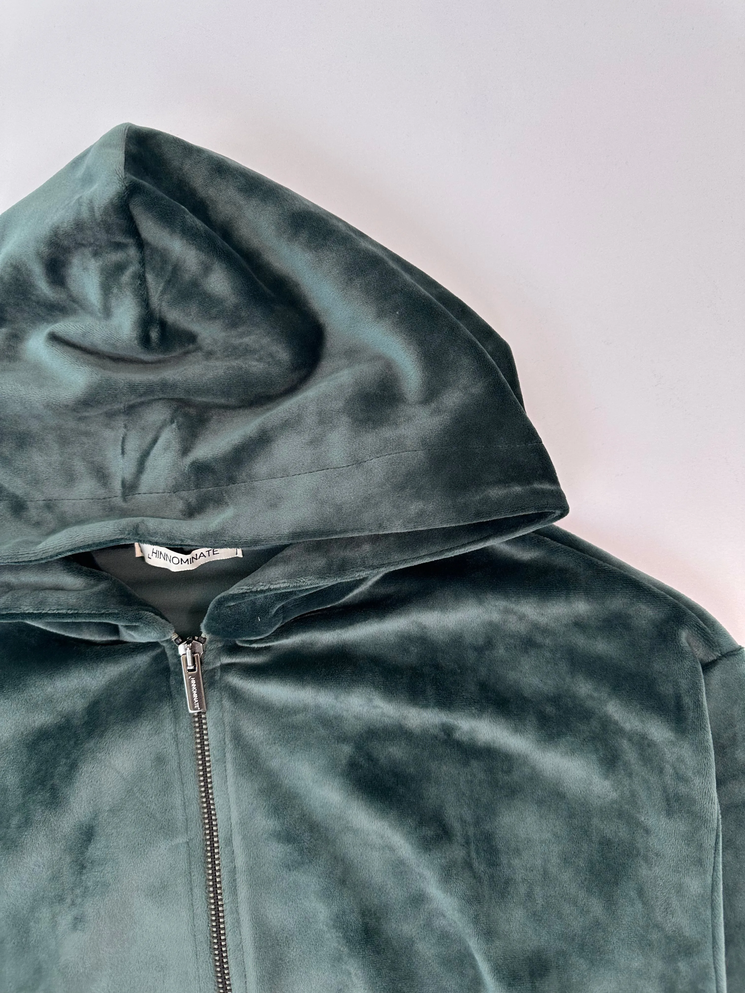Felpa Ciniglia Con Cappuccio E Zip Con Etichetta