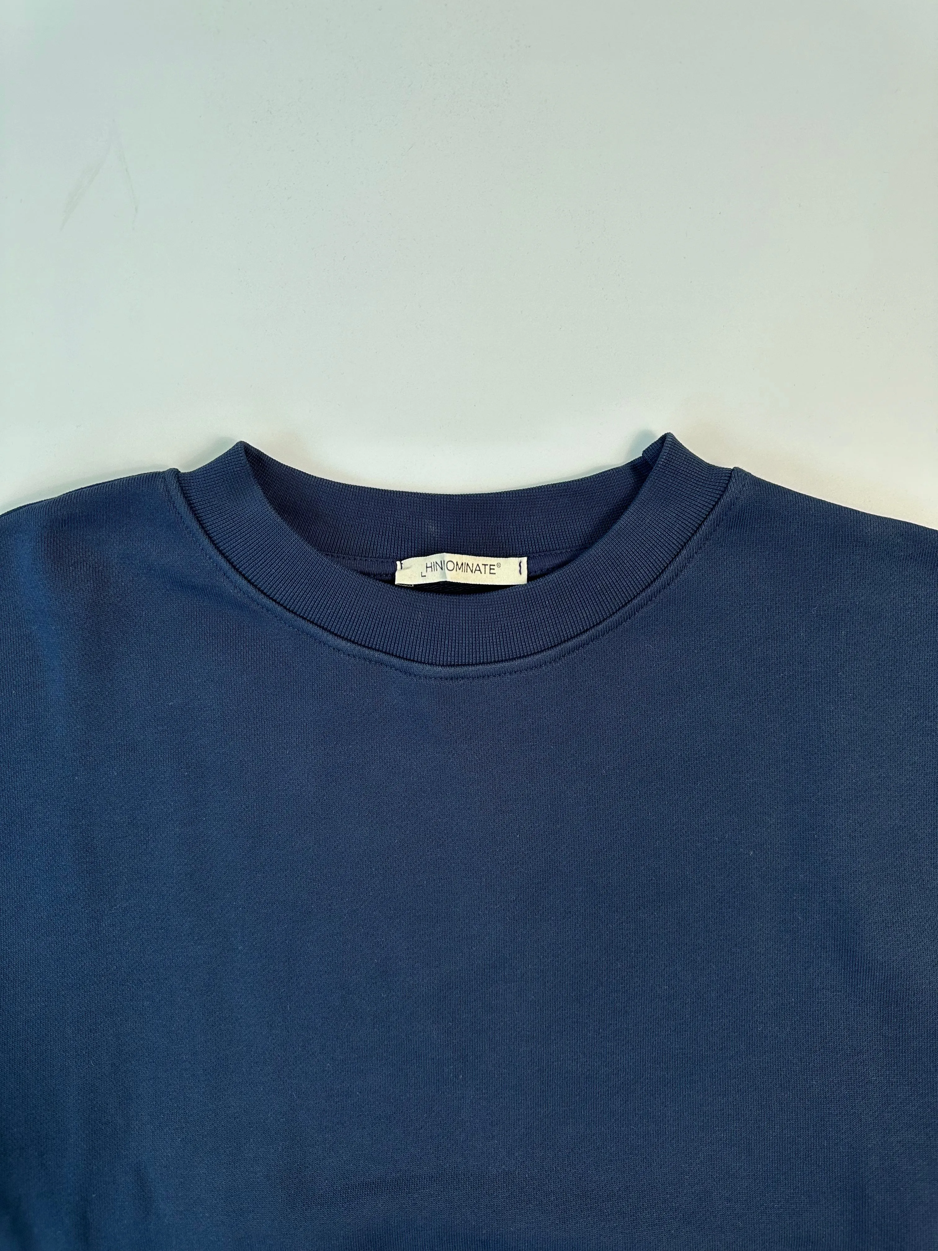 Felpa Girocollo Blu Con Stampa Frontale