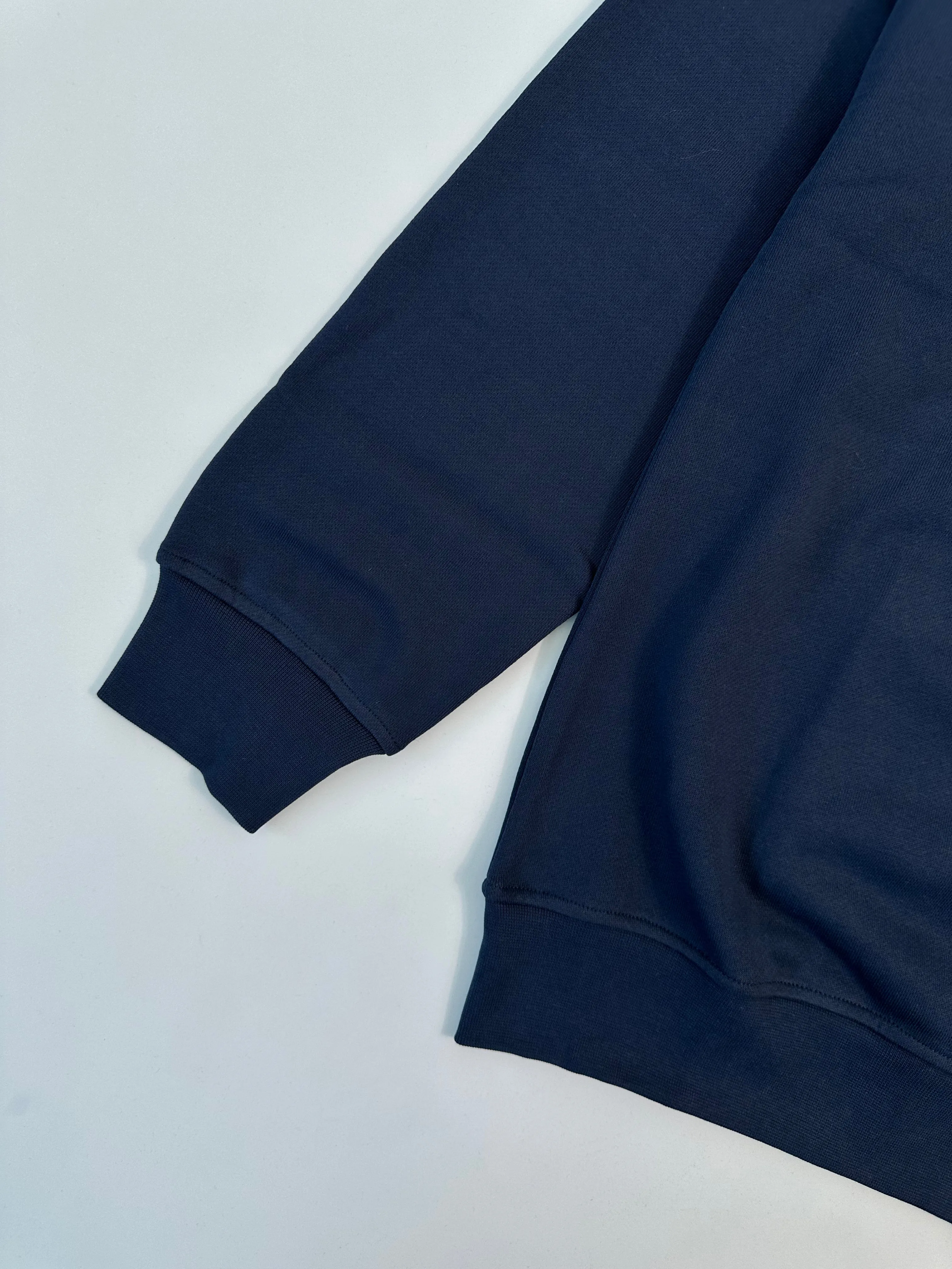 Felpa Girocollo Blu Con Stampa Frontale