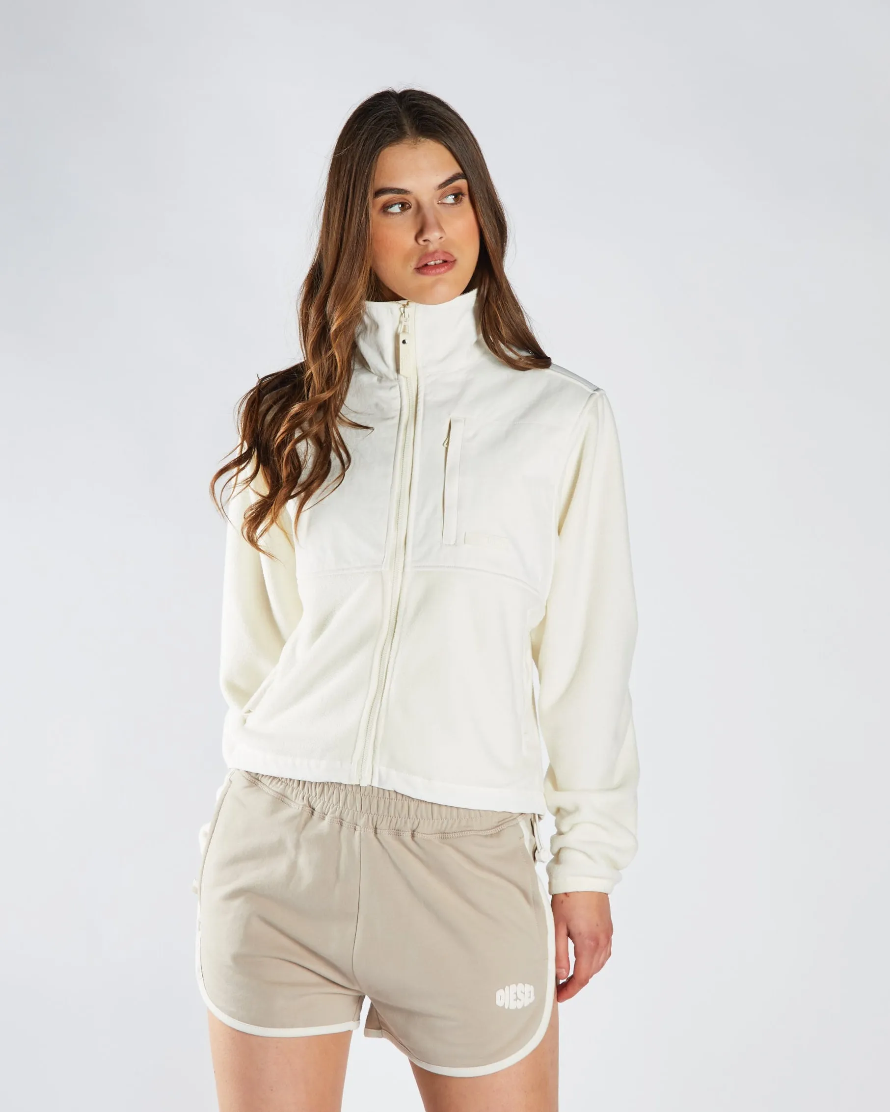Gilly Fleece Hybrid Jacket Soft Ivory