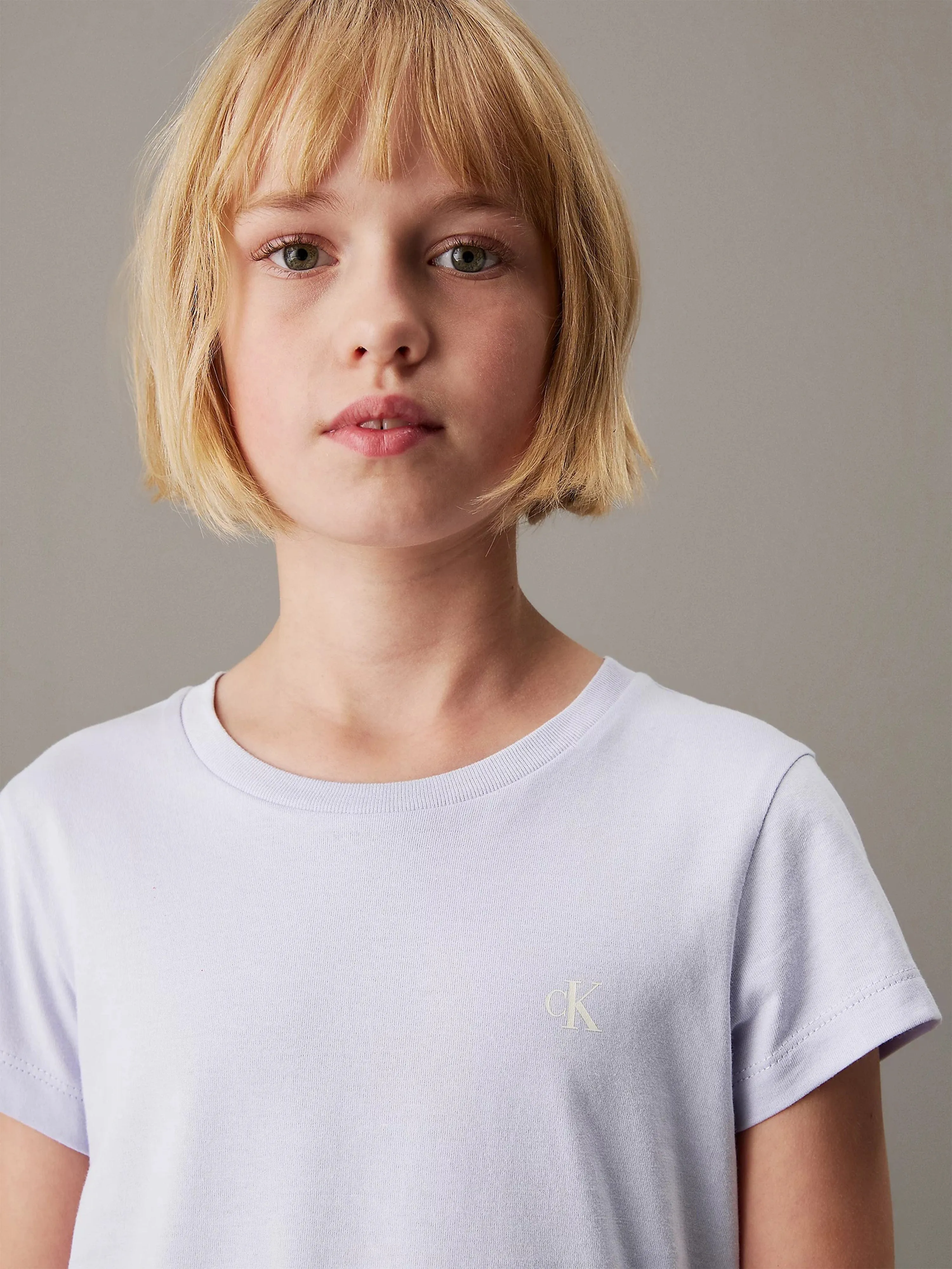 Girls 2 Pack Slim Monologo T-Shirt Set in Multicolour