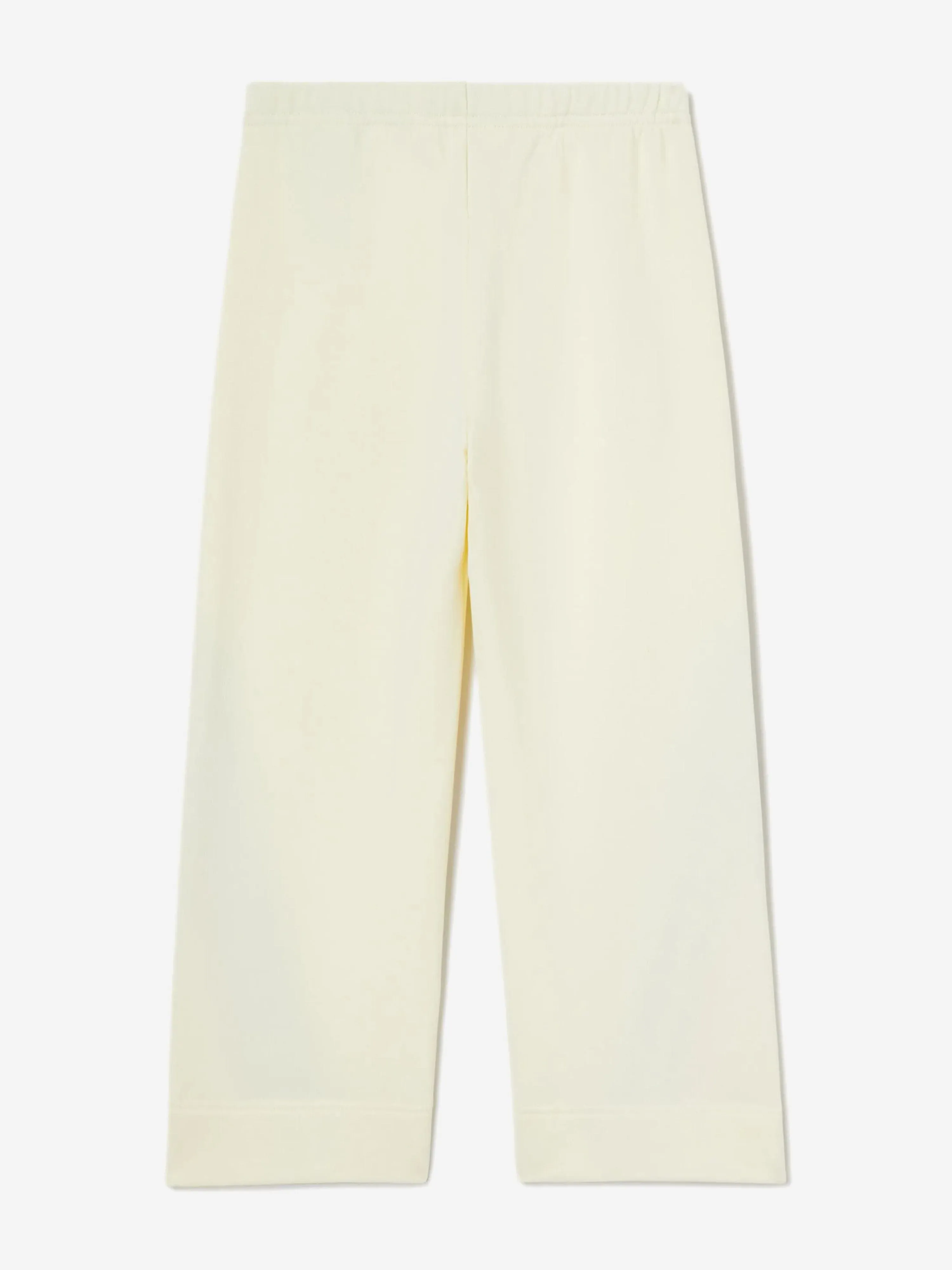 Girls Colourful Track Wide Pants in Ivory