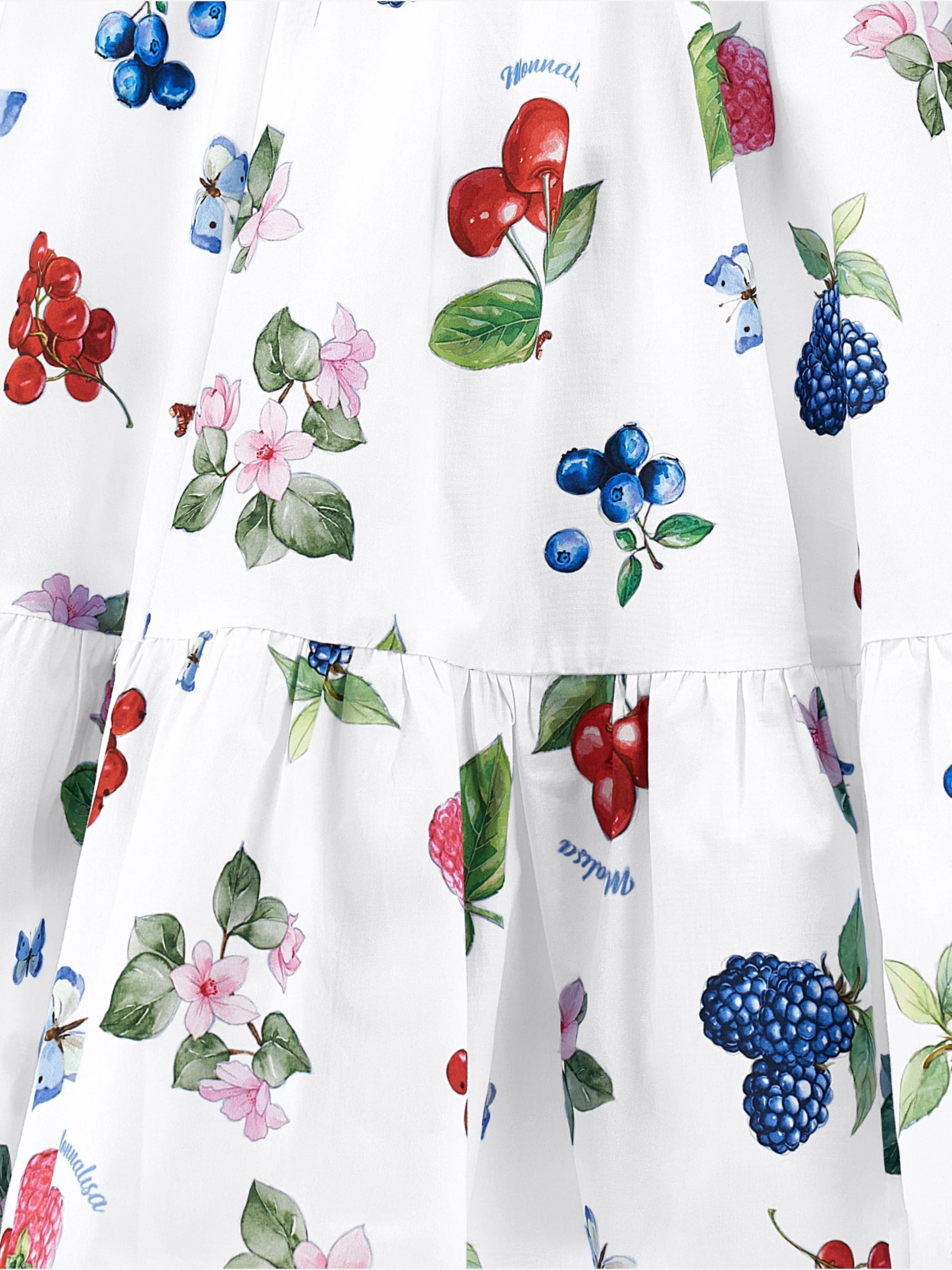 Girls Fruit Print Maxi Dress in White