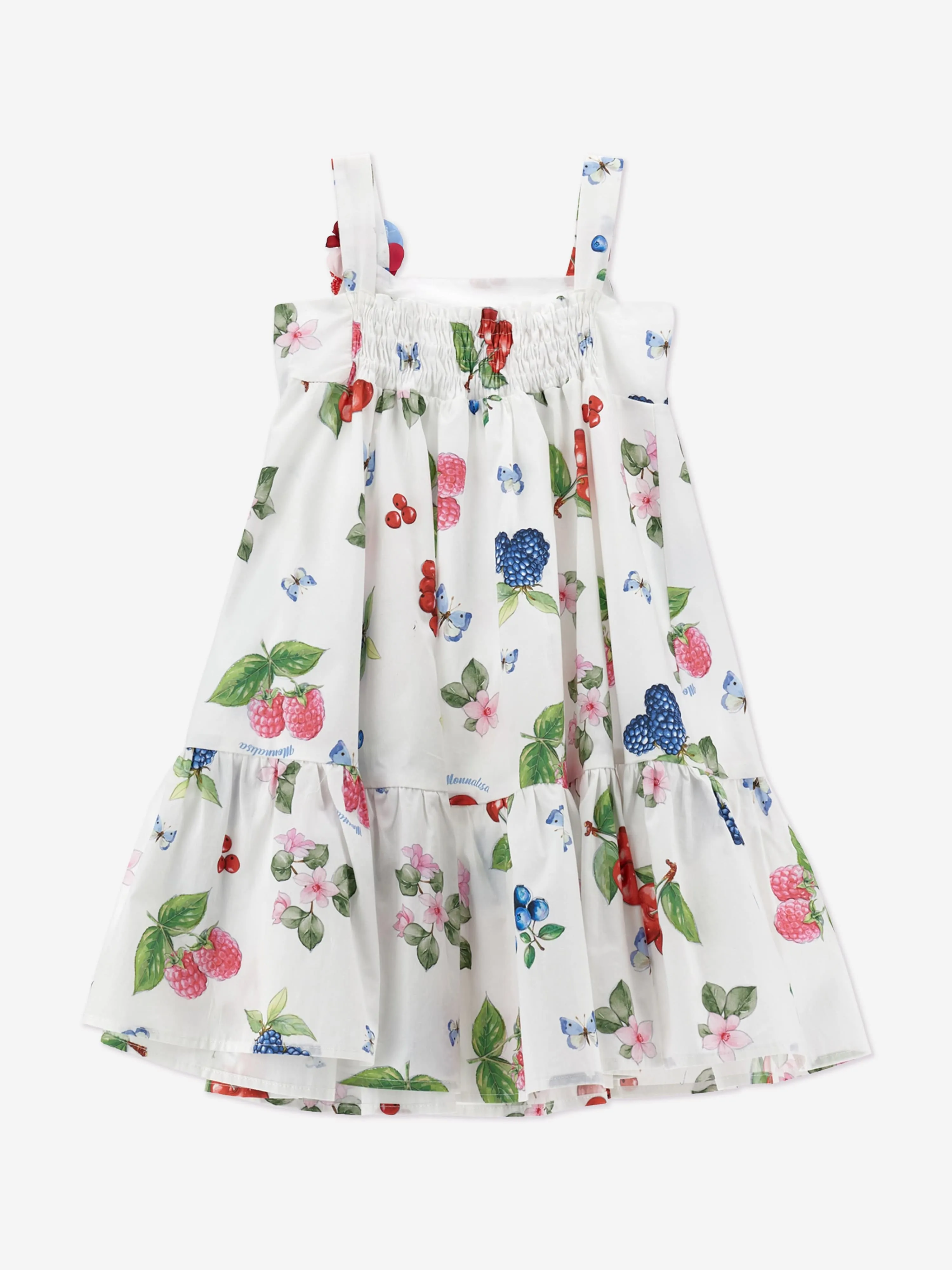 Girls Fruit Print Maxi Dress in White