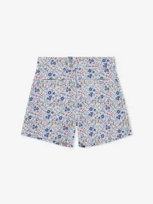 Girls High Loose Shorts in White