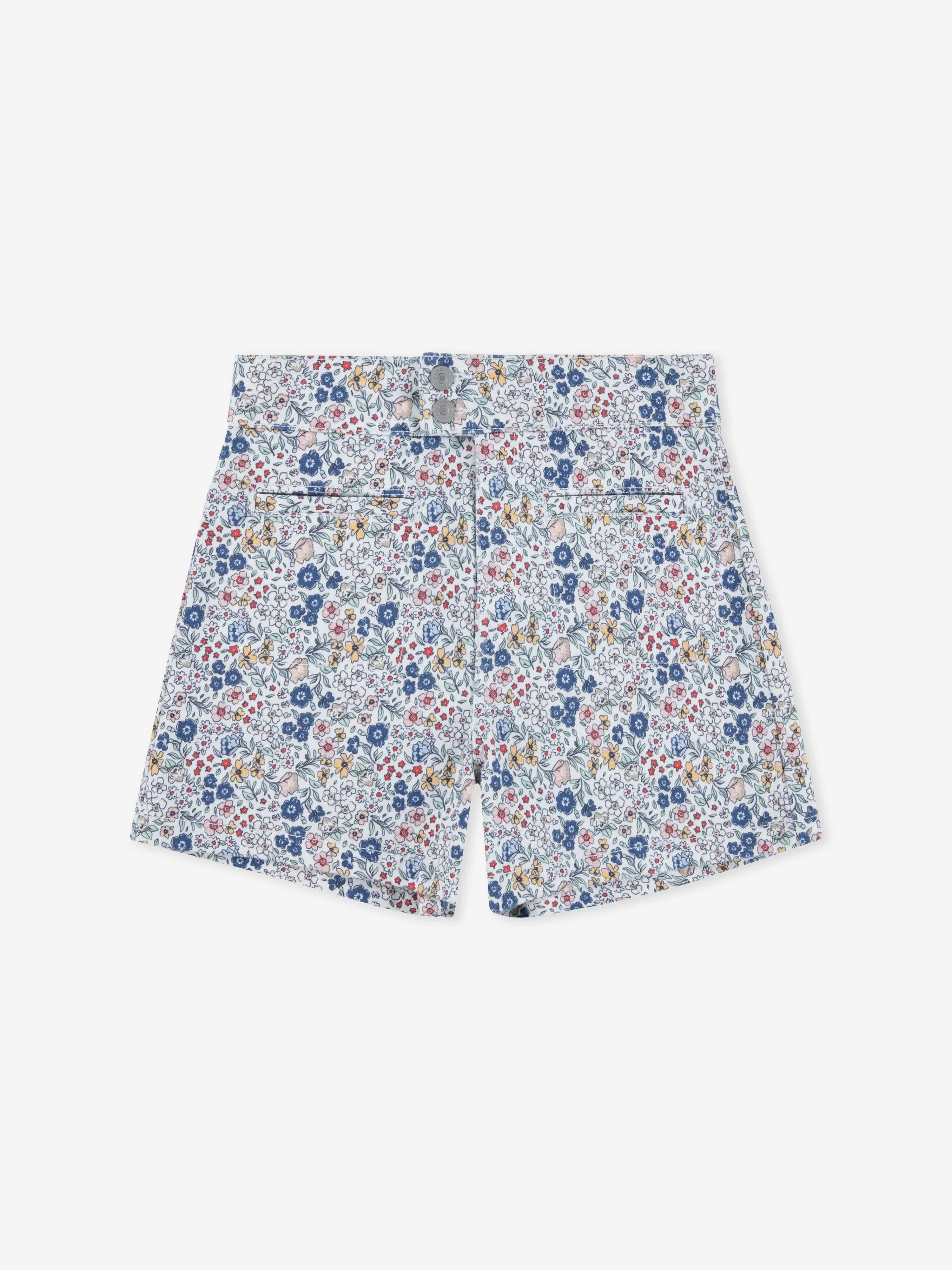 Girls High Loose Shorts in White