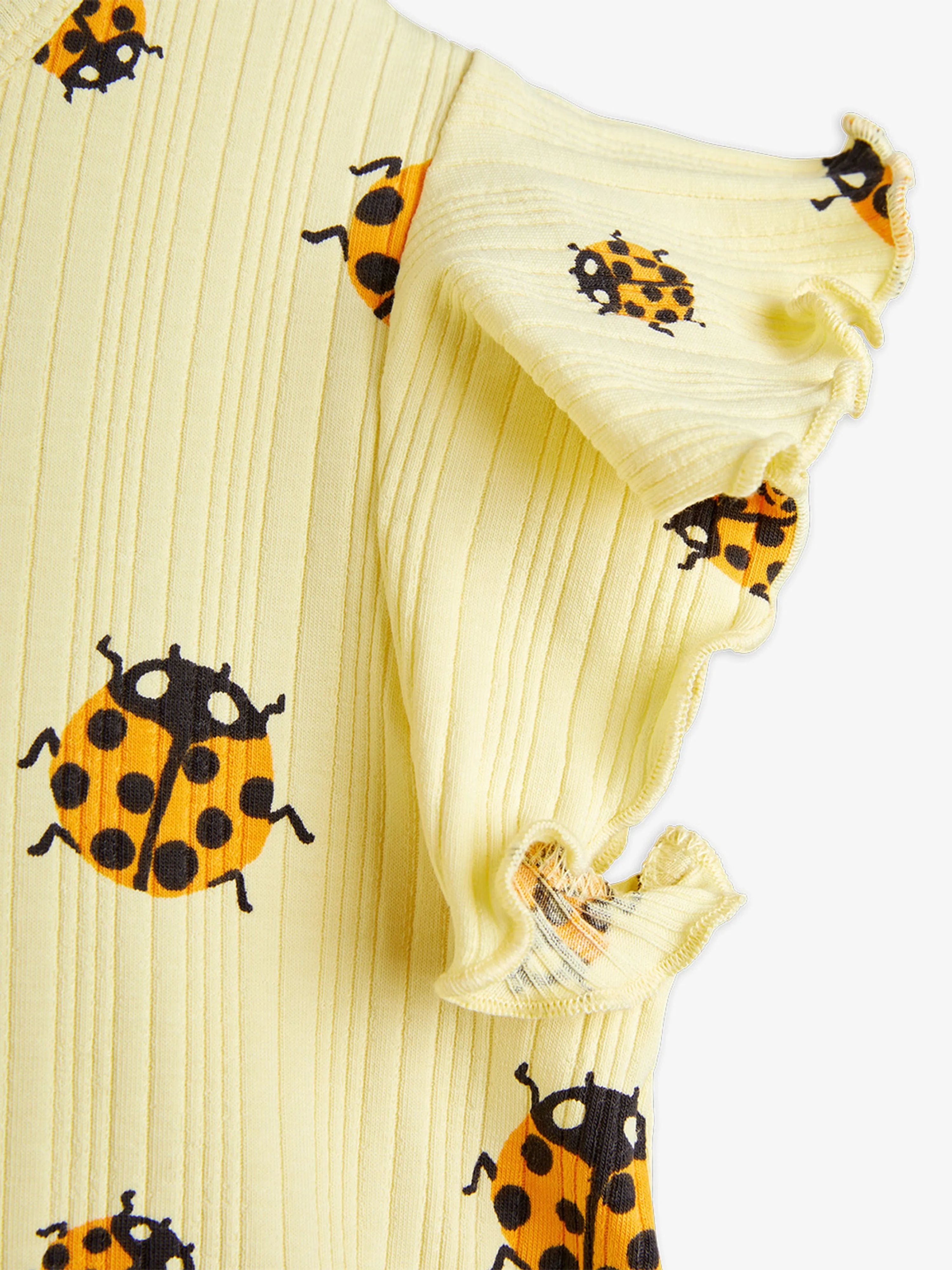 Girls Ladybugs AOP Wing Dress in Yellow