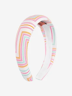 Girls Patterned Headband in White