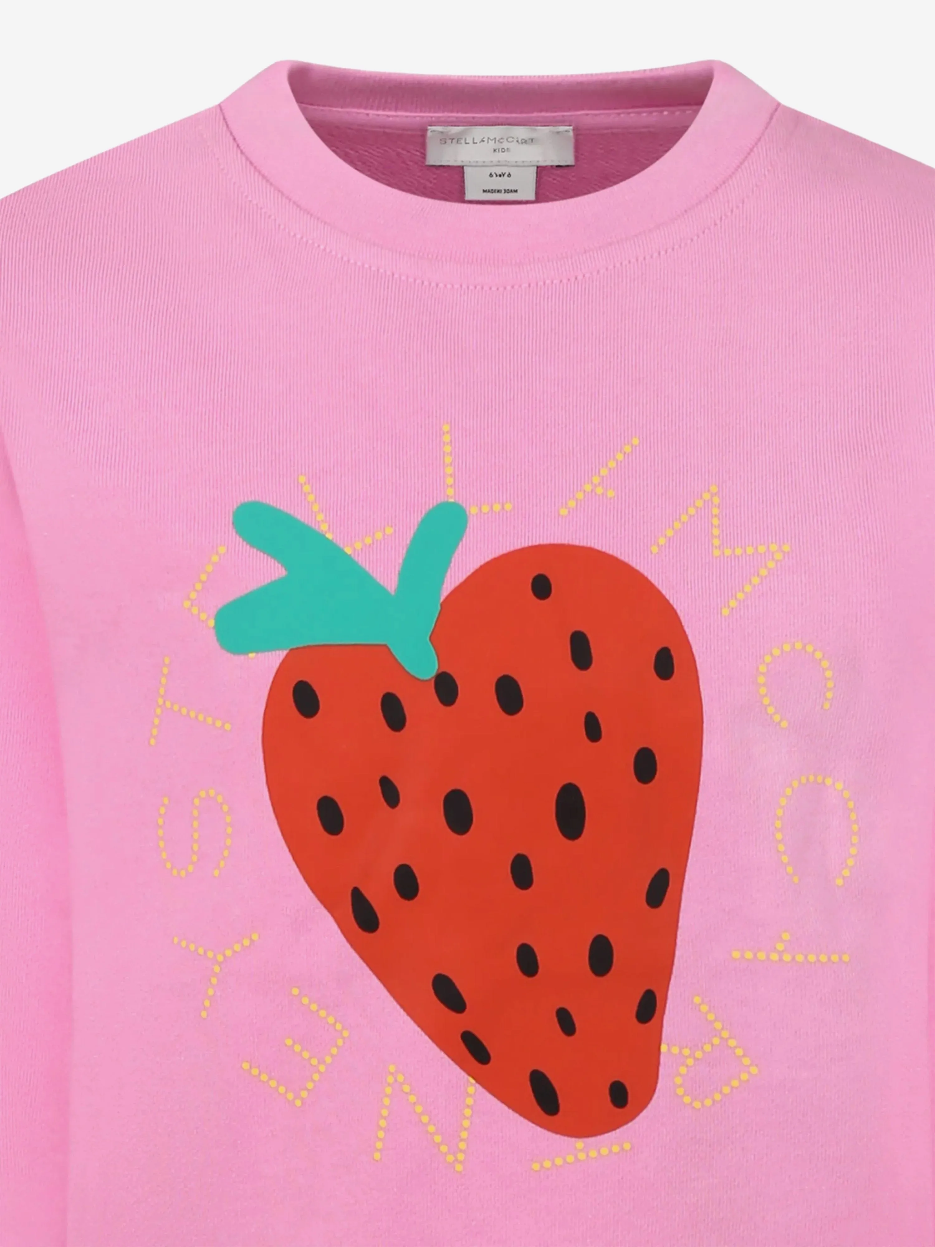 Girls Strawberry Sweatshirt in Pink