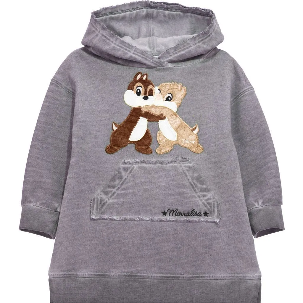 Grey Chipmunks Hoodie Dress