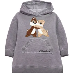 Grey Chipmunks Hoodie Dress