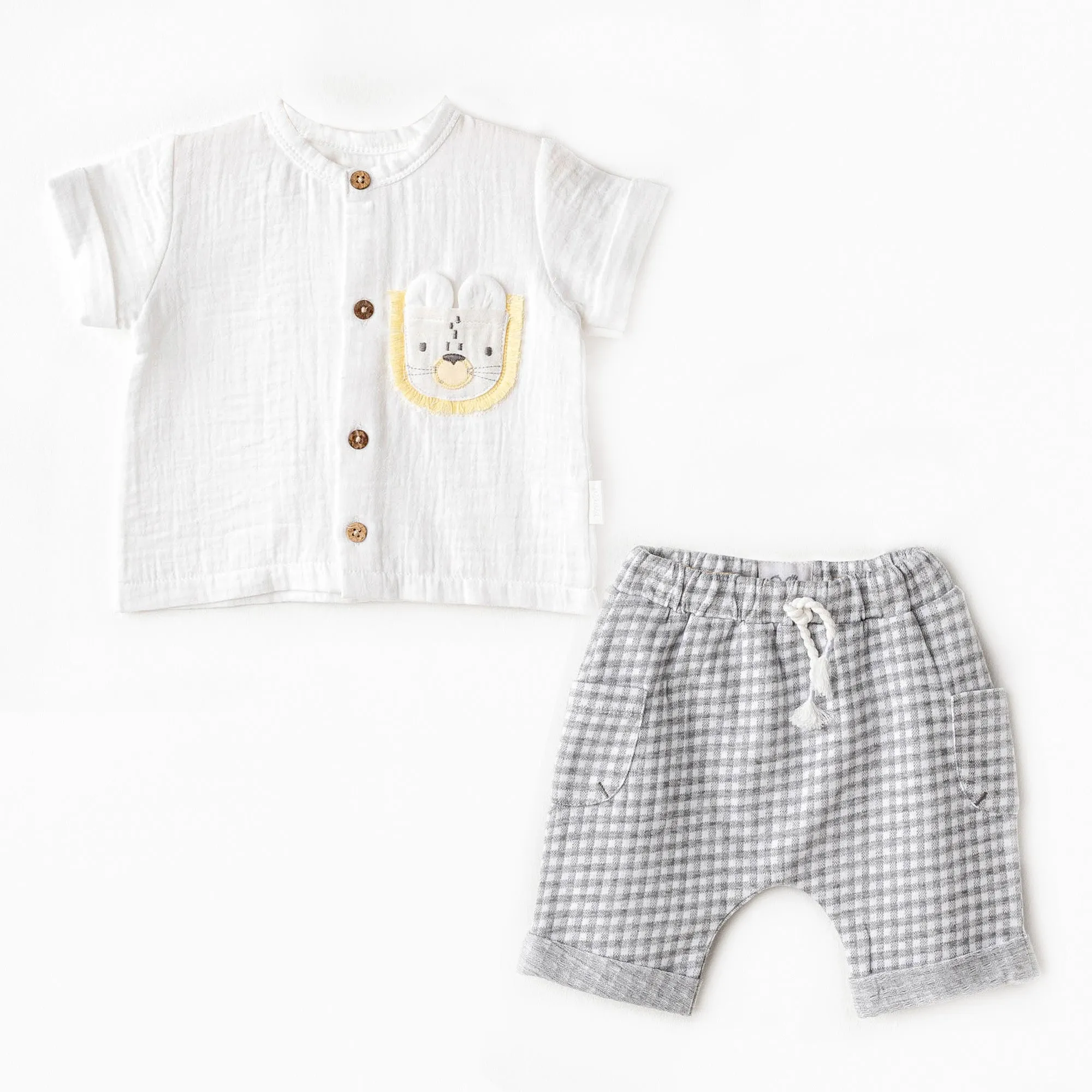 Grey Little King Bunny Pocket Set