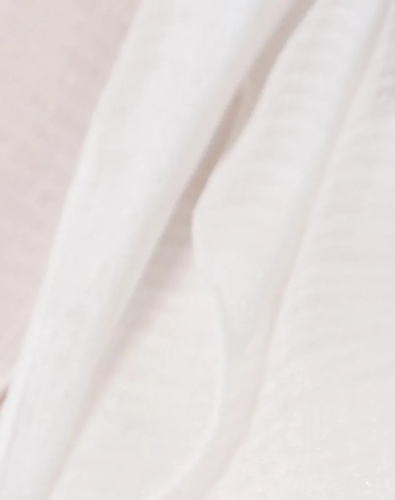 Hairband in Textured Chiffon White