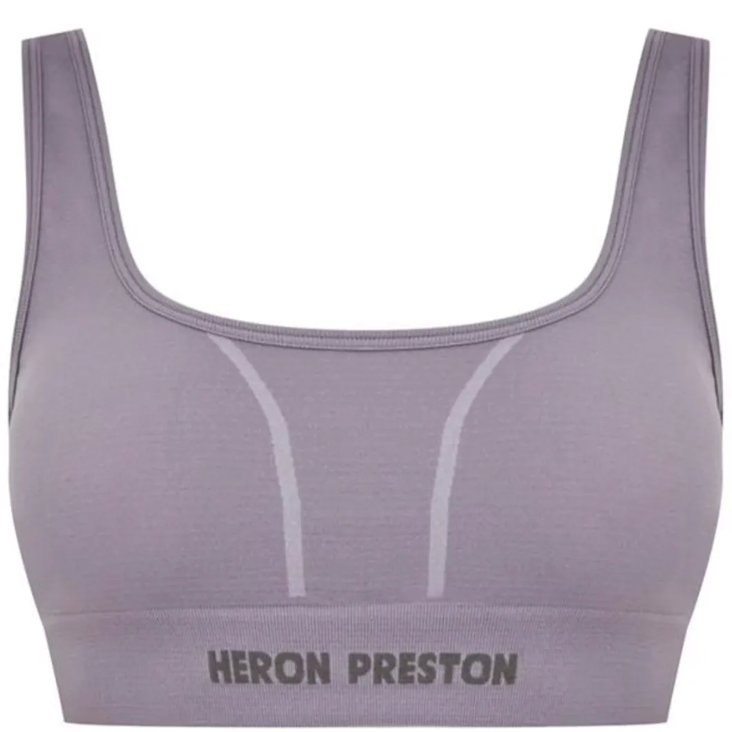 Heron Preston Grey Logo Sports Bra