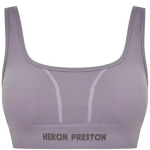Heron Preston Grey Logo Sports Bra