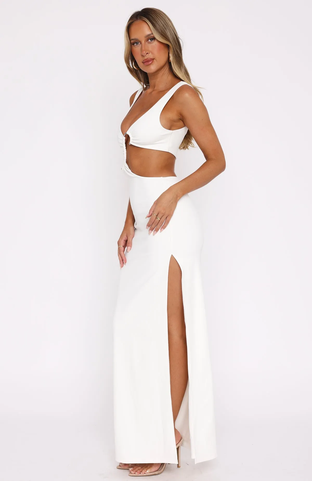 It Feels Wrong Maxi Dress Off White