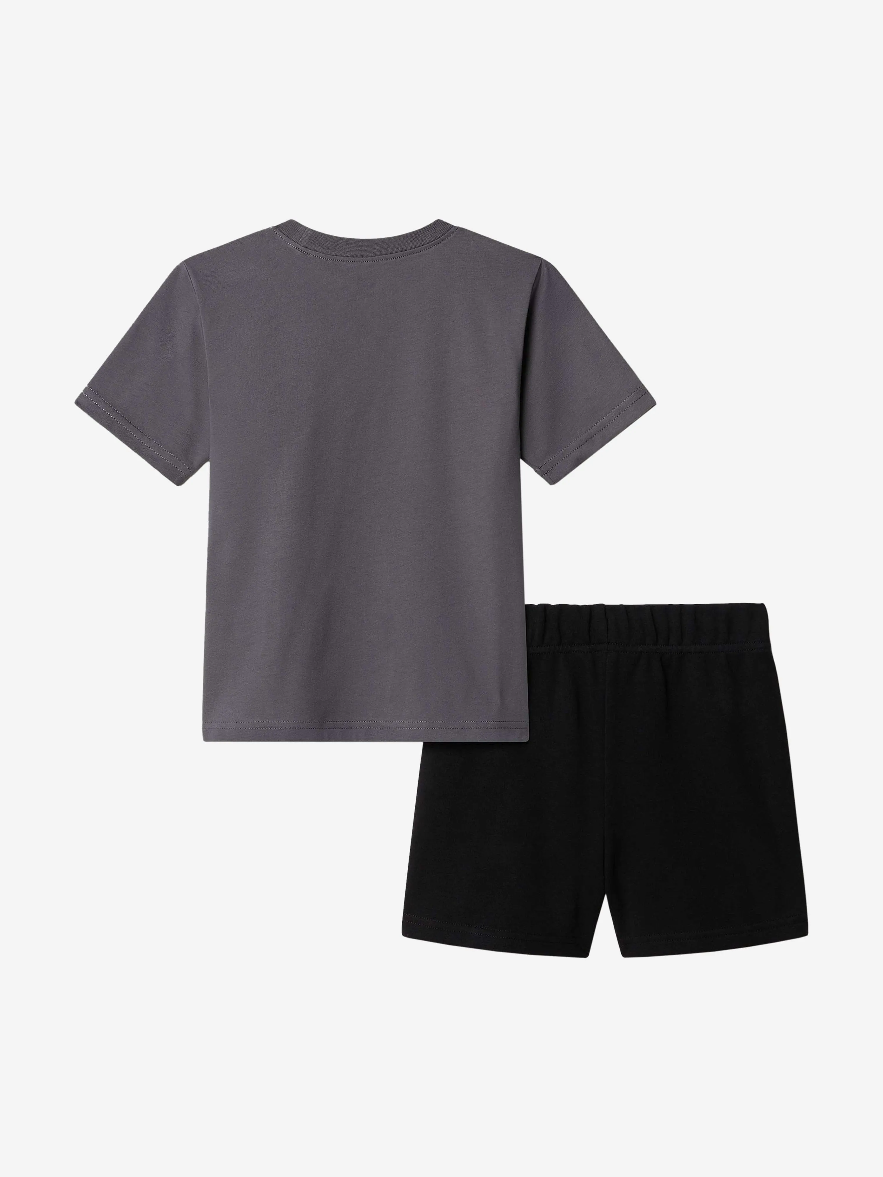 Kids Cotton Short Set in Grey