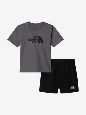 Kids Cotton Short Set in Grey