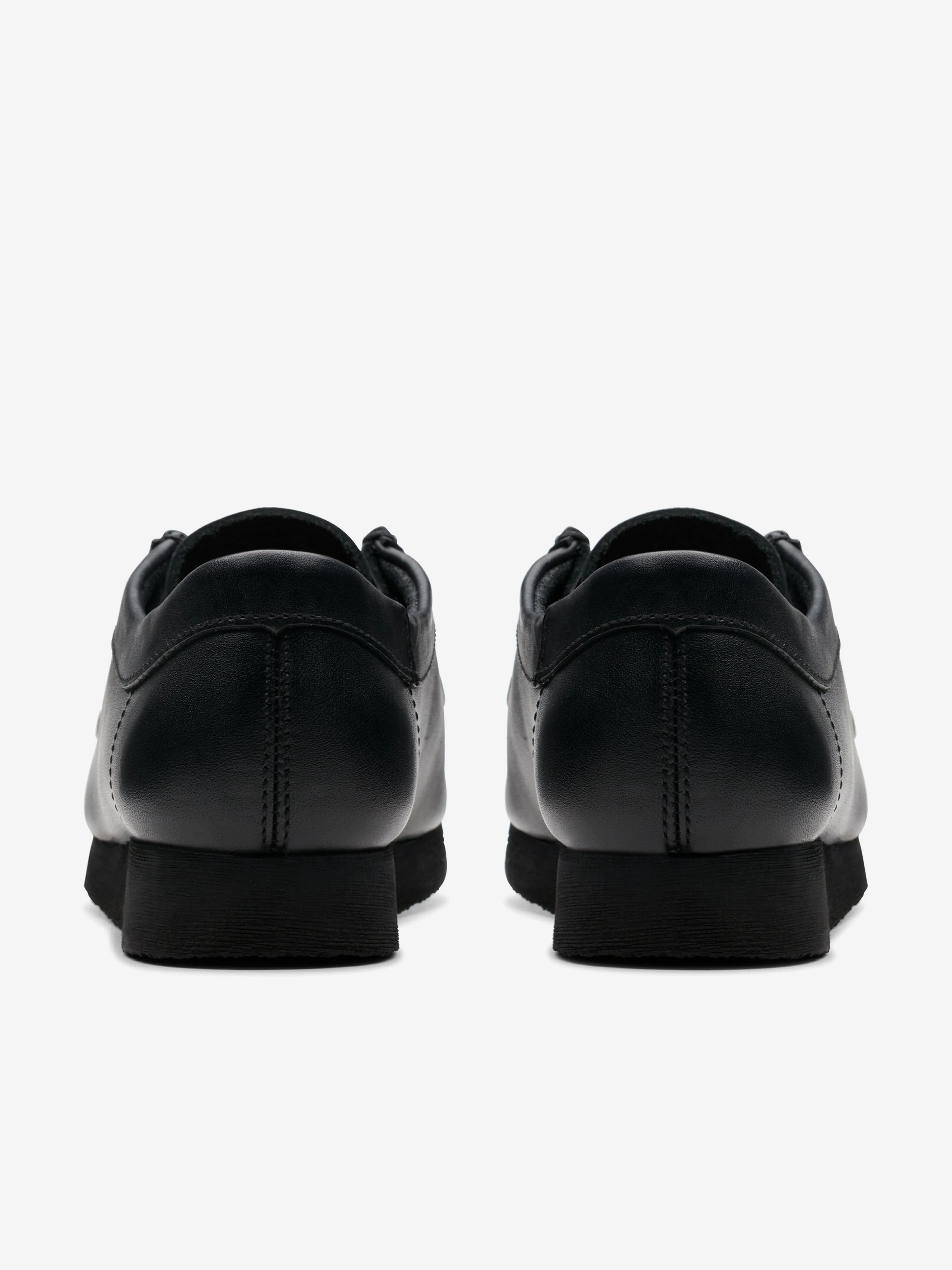Kids Leather Wallabee Shoes in Black
