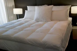 King Size Mattress Topper 95% European Duck Down Extra Thick Its Like 2 Toppers In 1