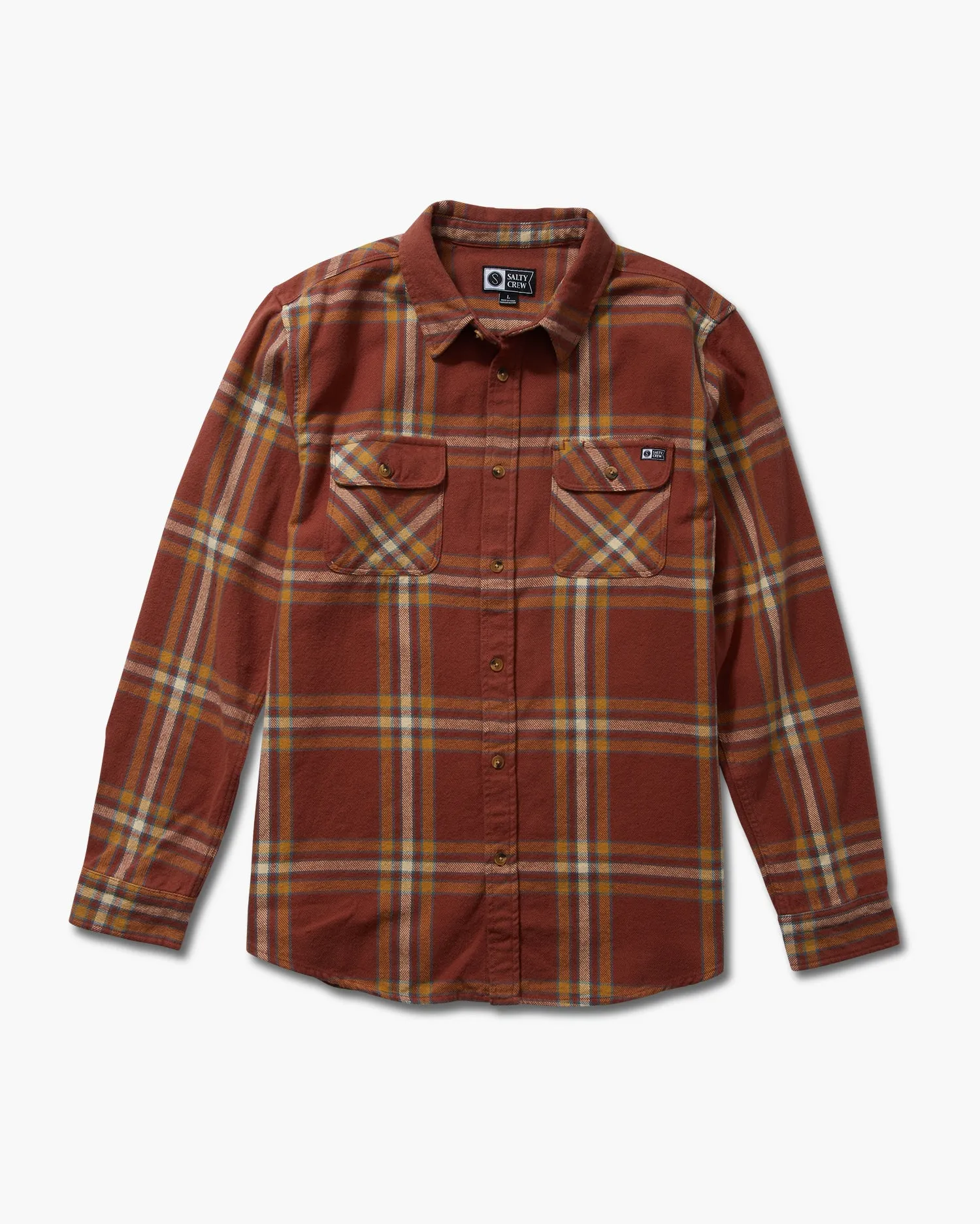 Landfall Ls Flannel - Brick Red