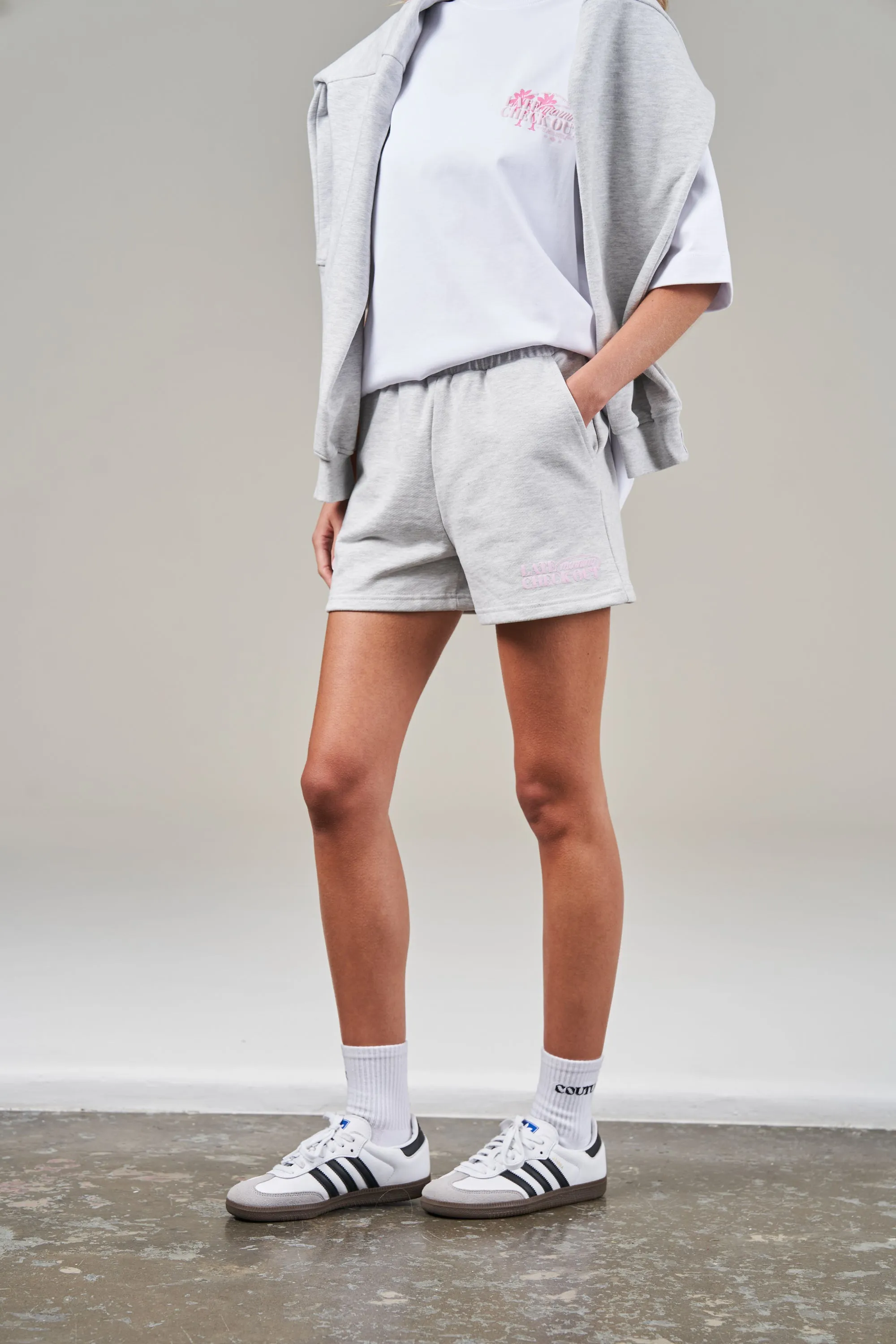 LATE CHECKOUT SHORTS - GREY MARL