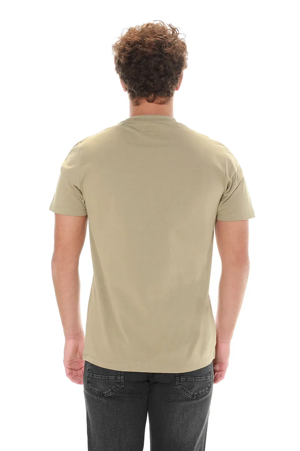 Light Khaki T-shirt With Fabuluous Front Design