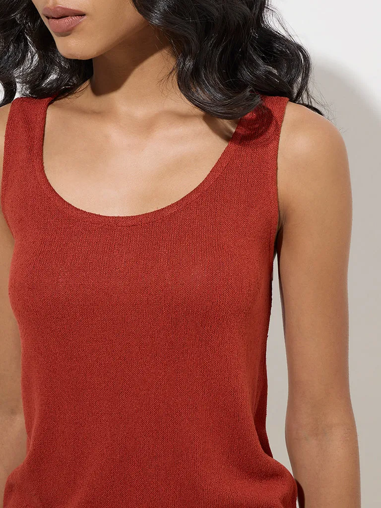 LOV Rust Knitted Top