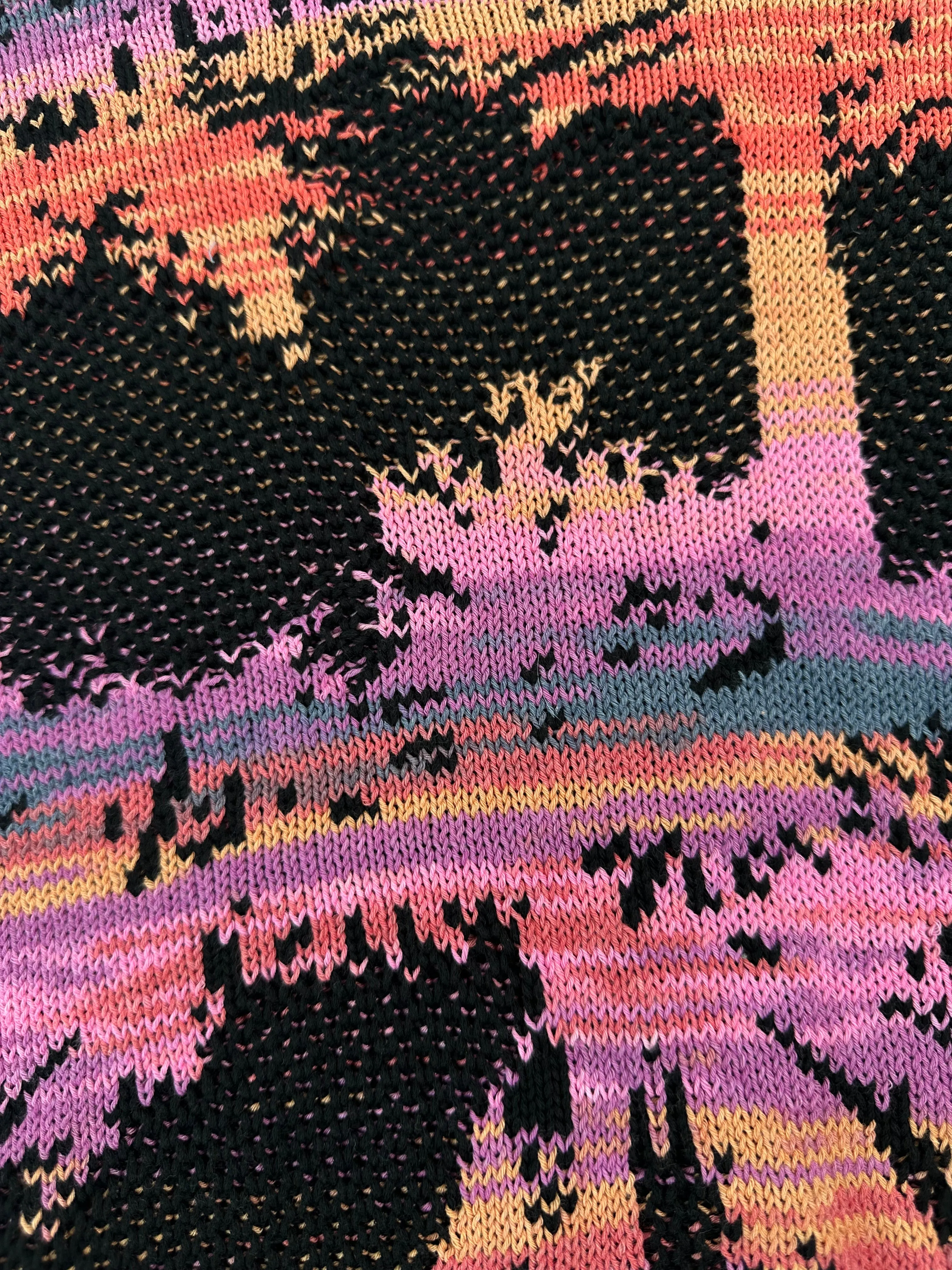 Maglione Cotone Palme Multicolor