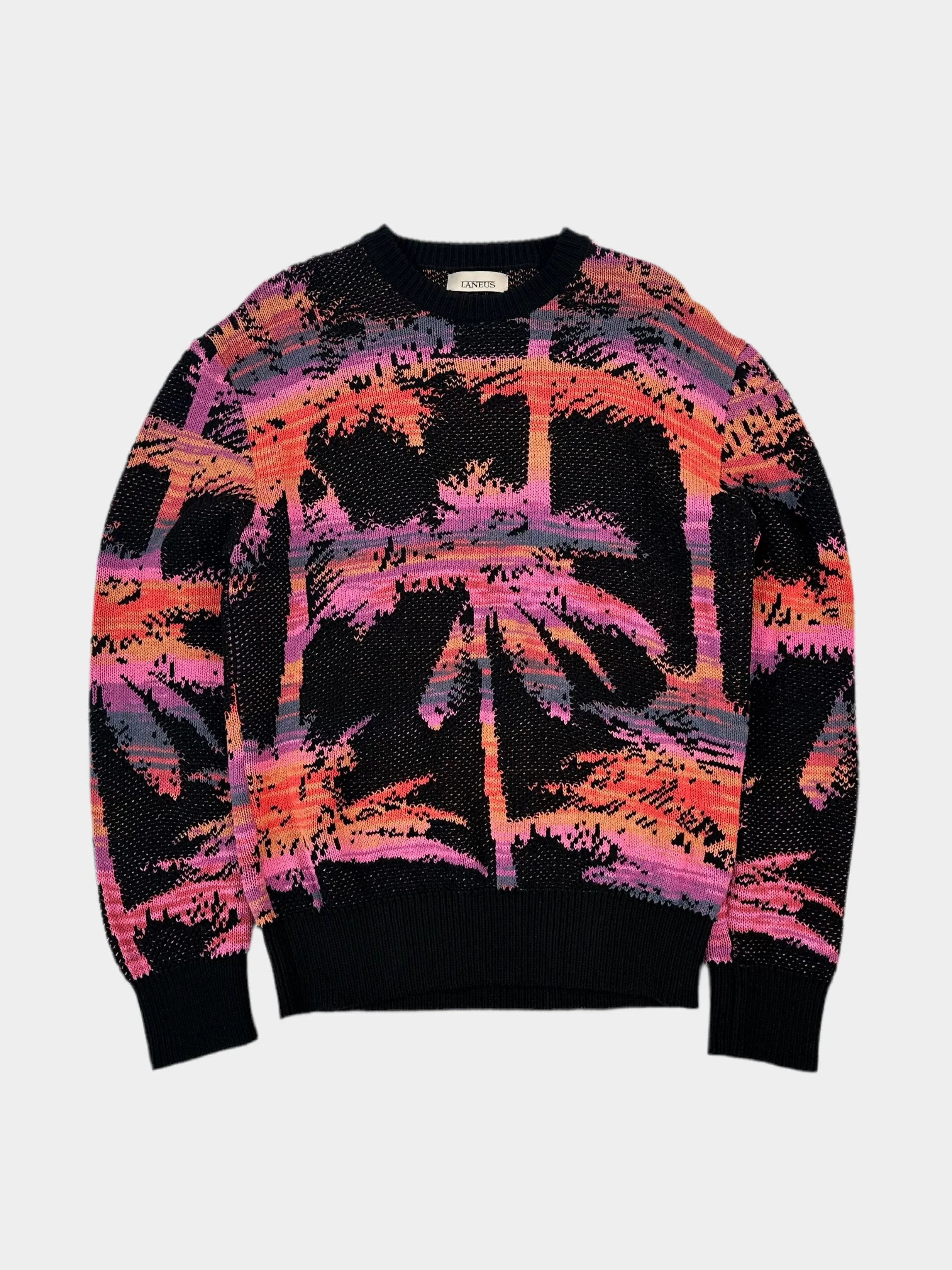 Maglione Cotone Palme Multicolor