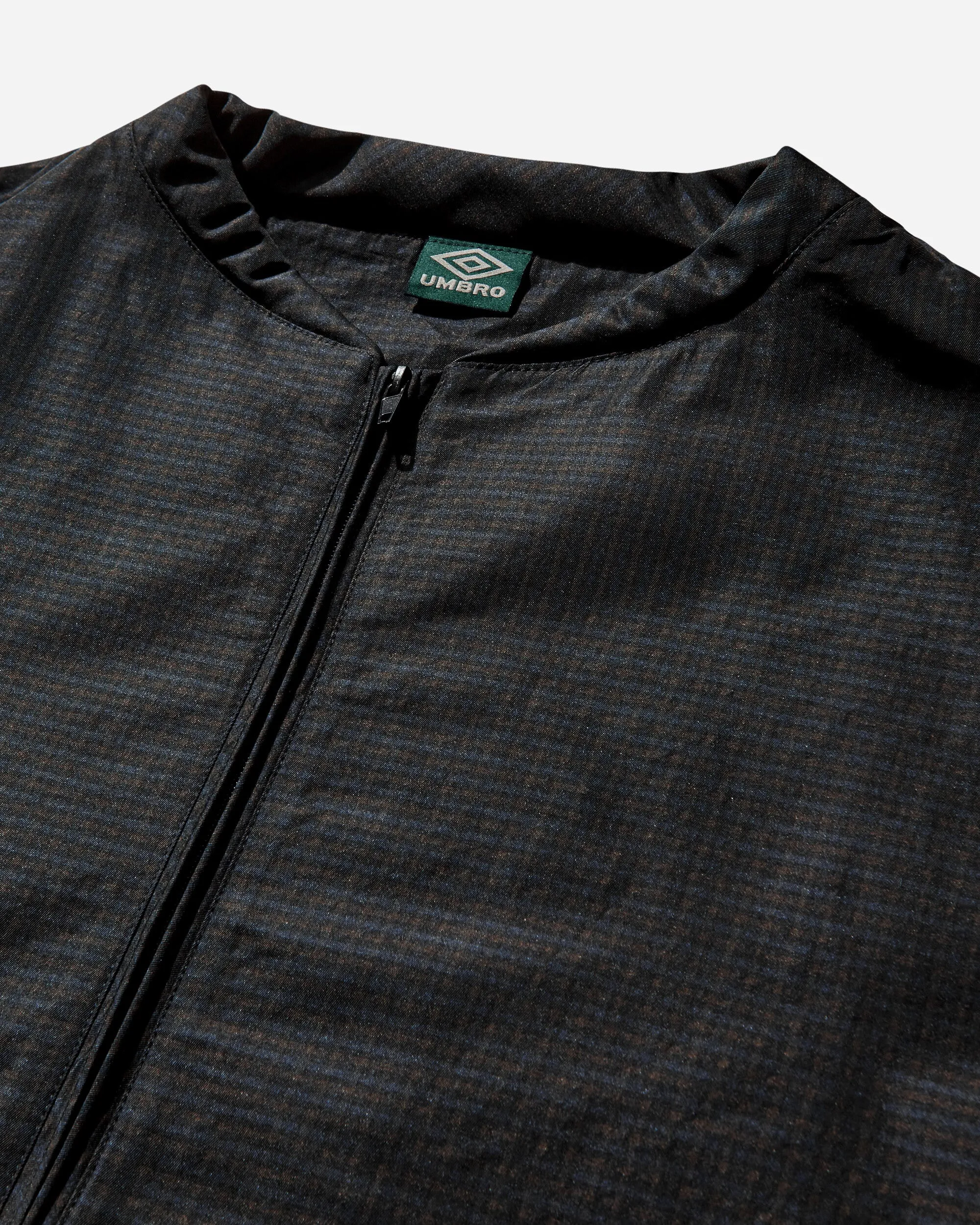 Men's Check Bomber Jacket Navy / Dark Brown