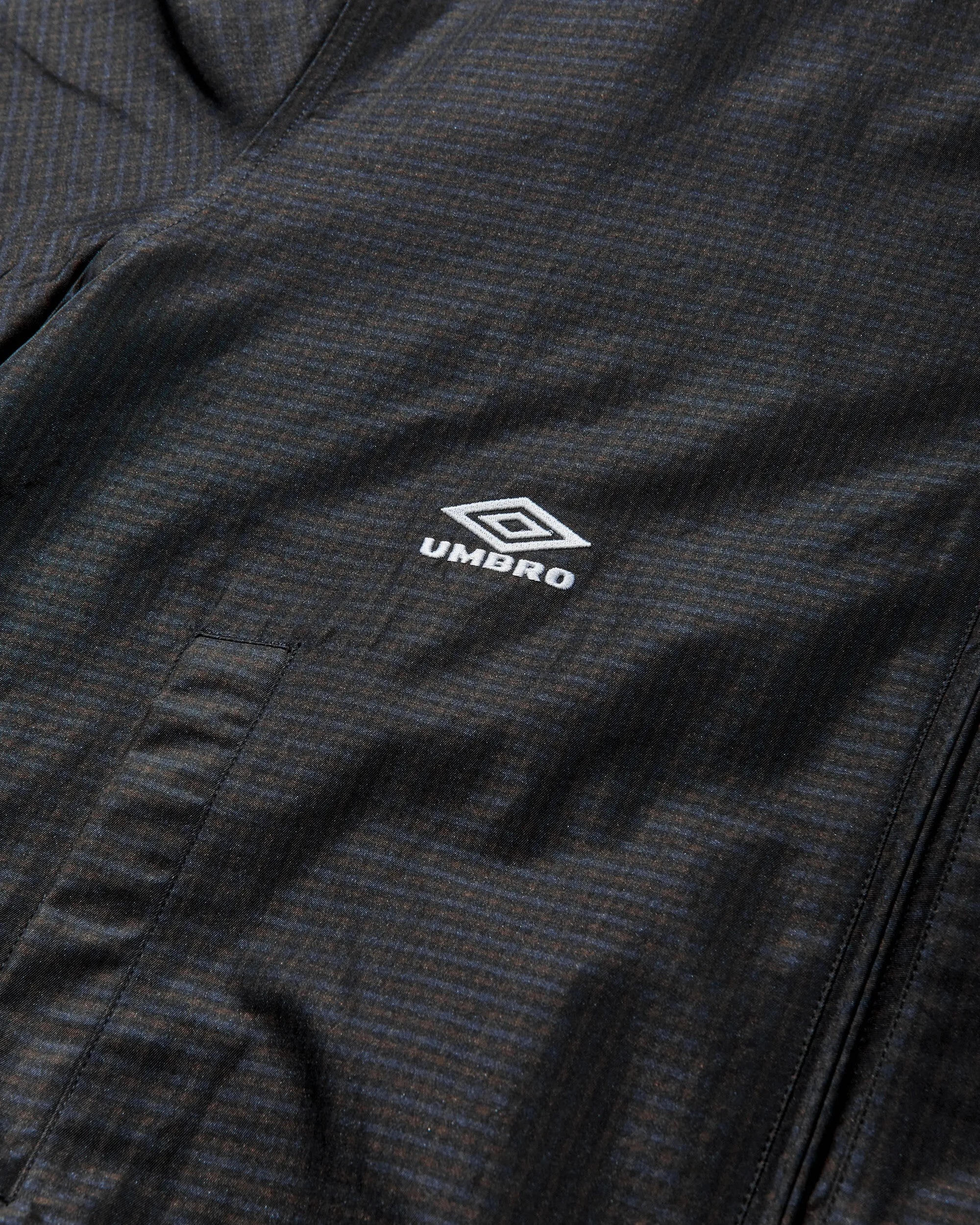Men's Check Bomber Jacket Navy / Dark Brown