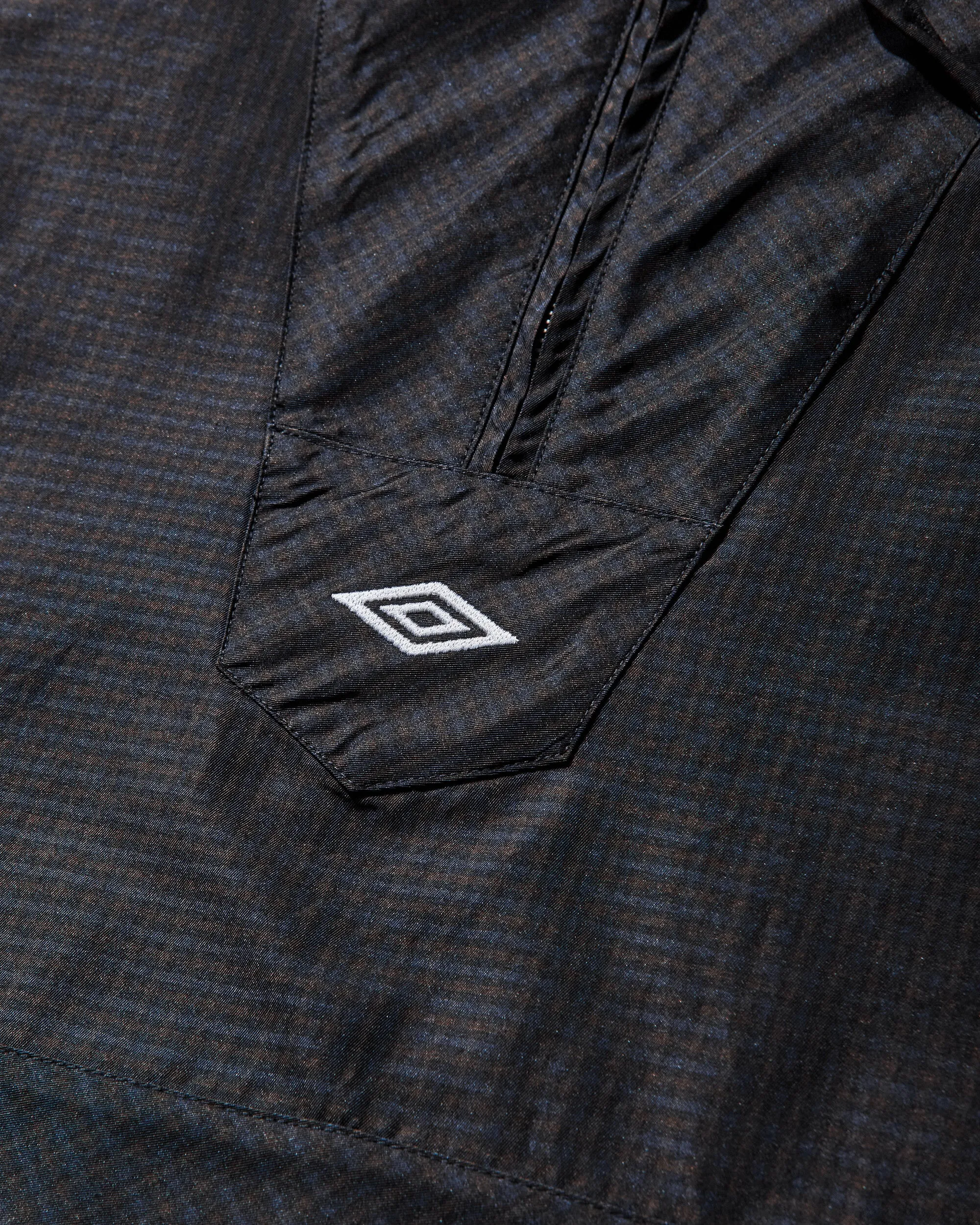 Men's Check Masked Anorak Navy / Dark Brown
