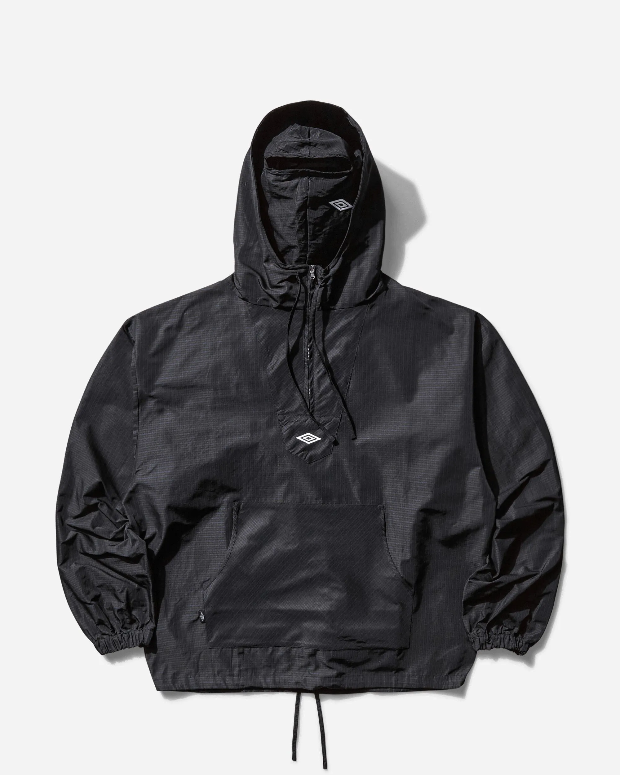 Men's Check Masked Anorak Navy / Dark Brown