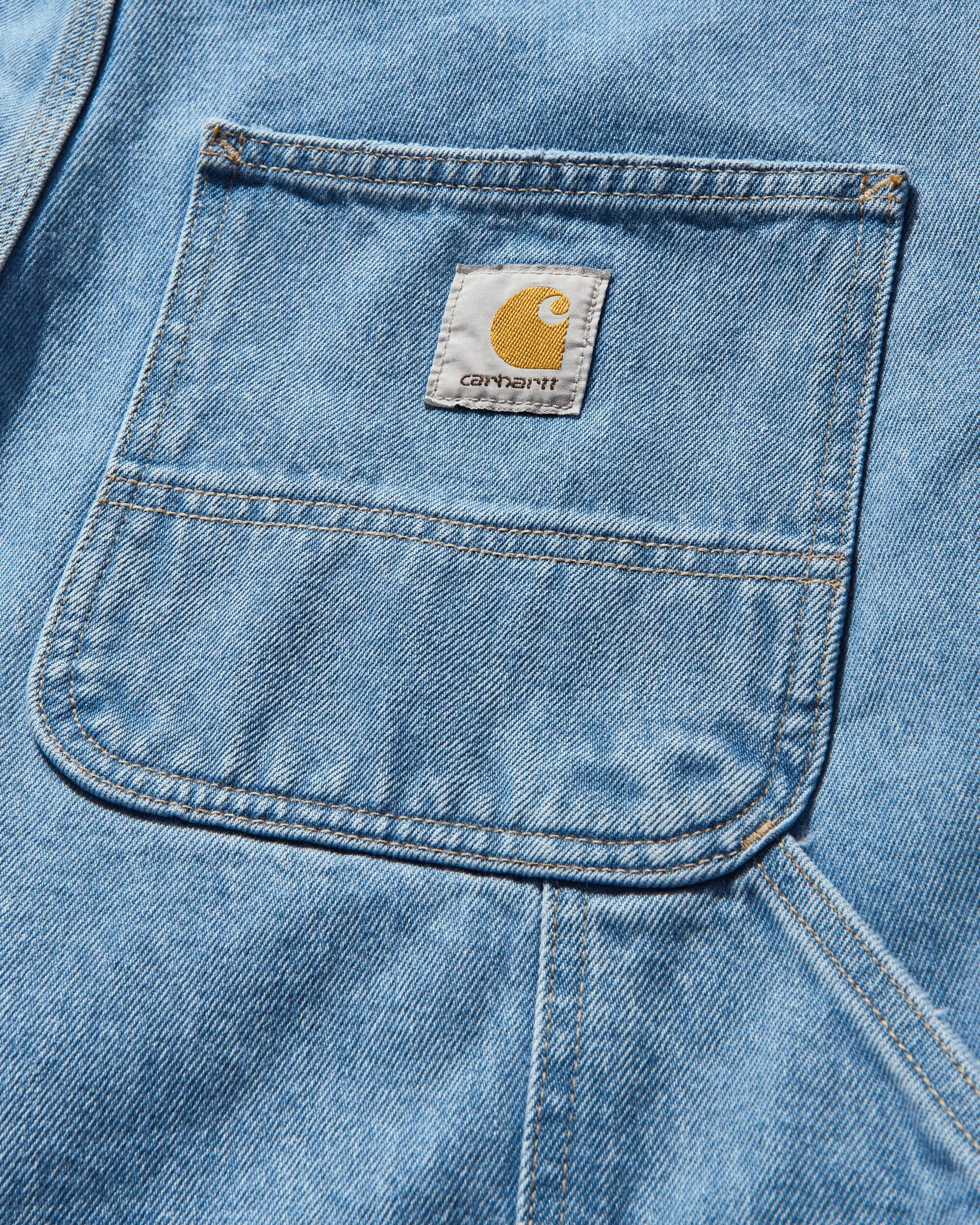 Men's Double Knee Pants Blue (Stone Bleached)