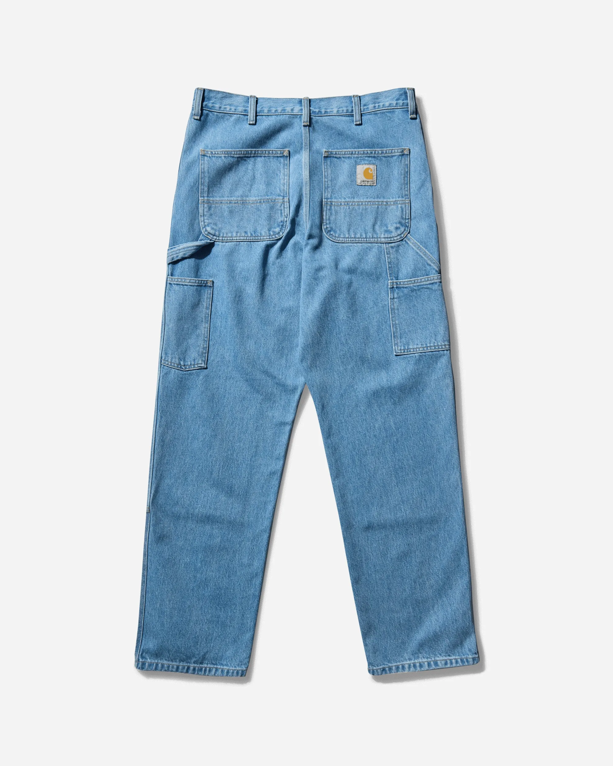 Men's Double Knee Pants Blue (Stone Bleached)