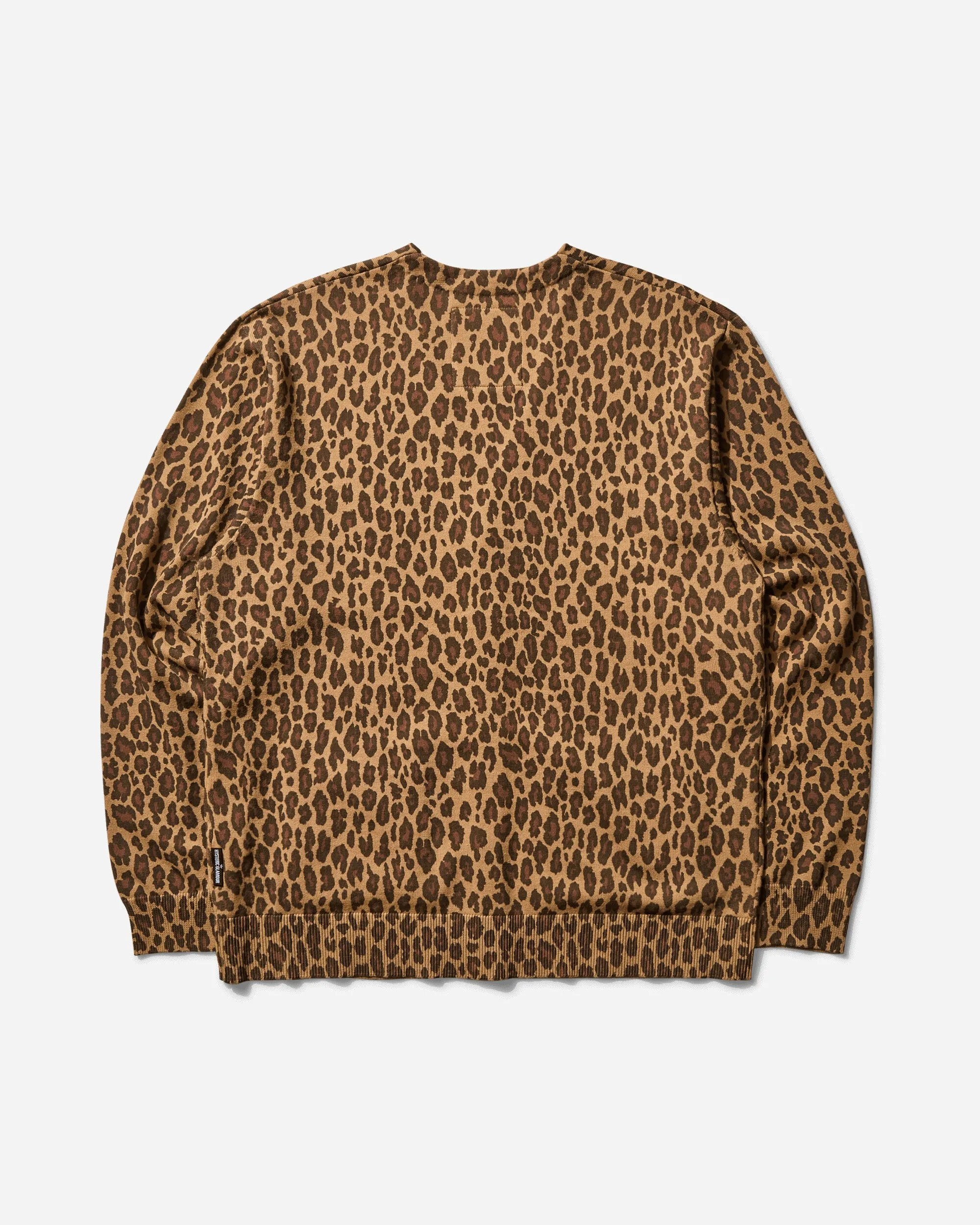 Men's Leopard Pattern Cardigan Beige