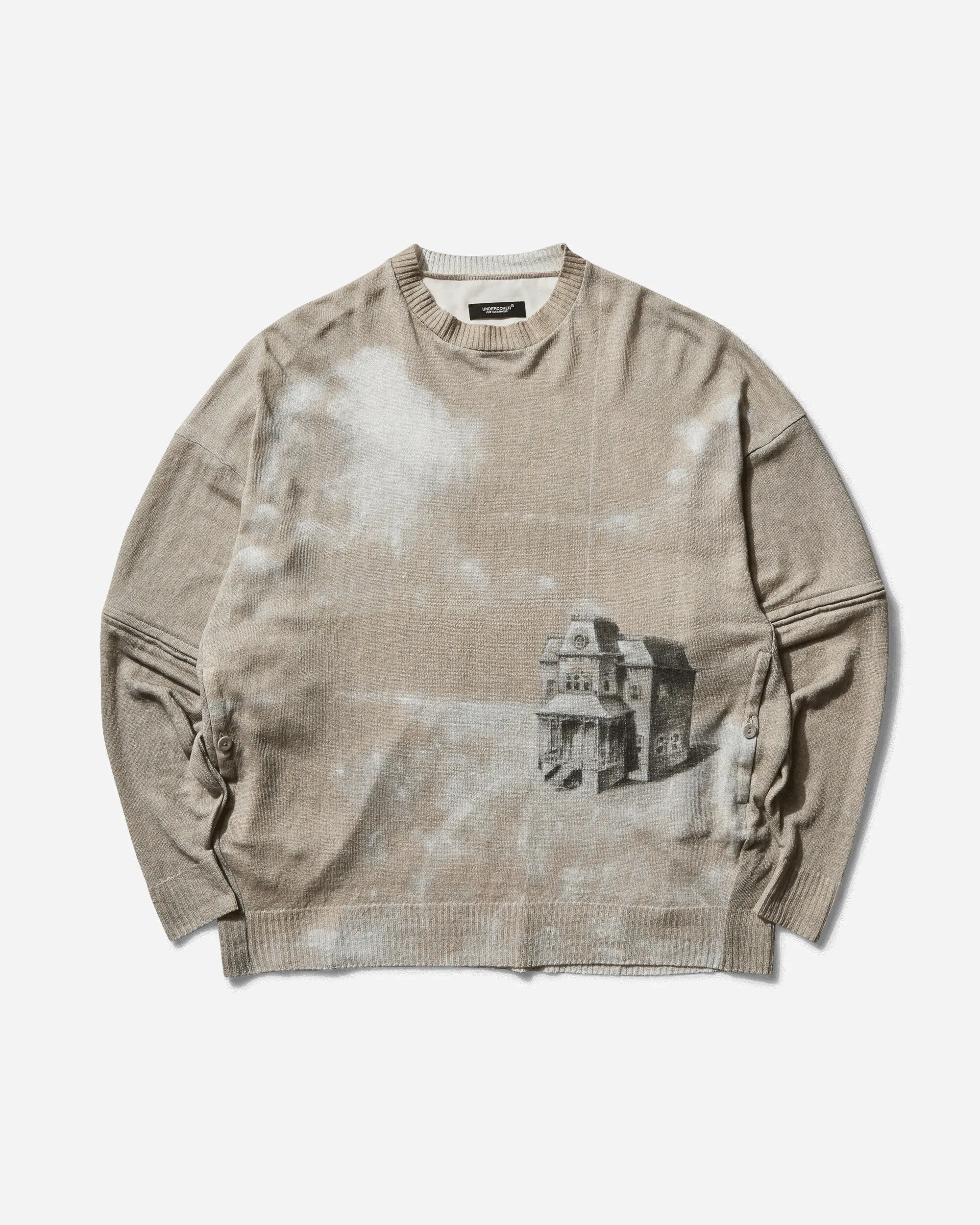 Men's Linen Total Pattern Sweater Natural