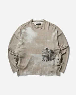 Men's Linen Total Pattern Sweater Natural