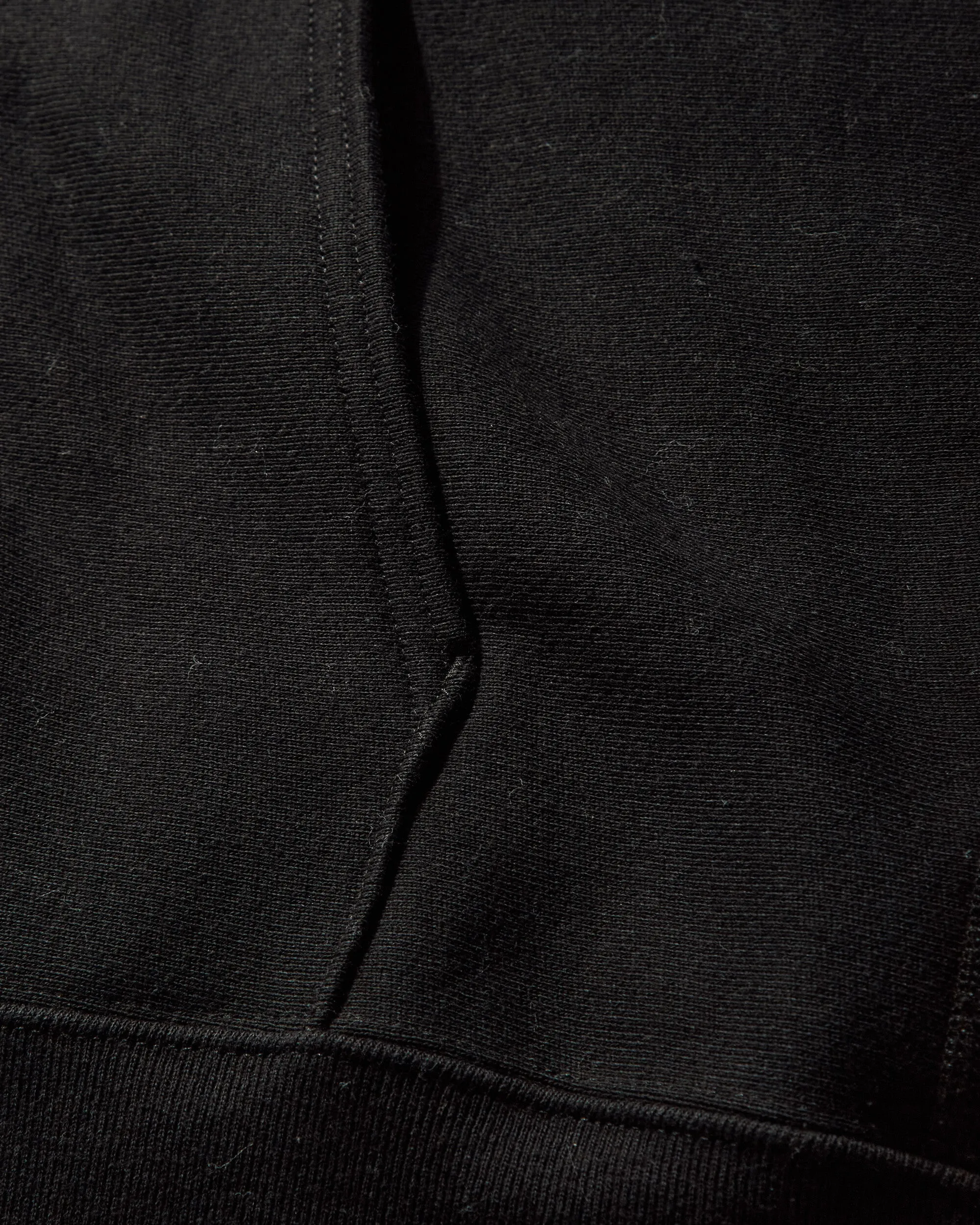 Men's Made in USA Reverse Weave Zipped Hoodie Black