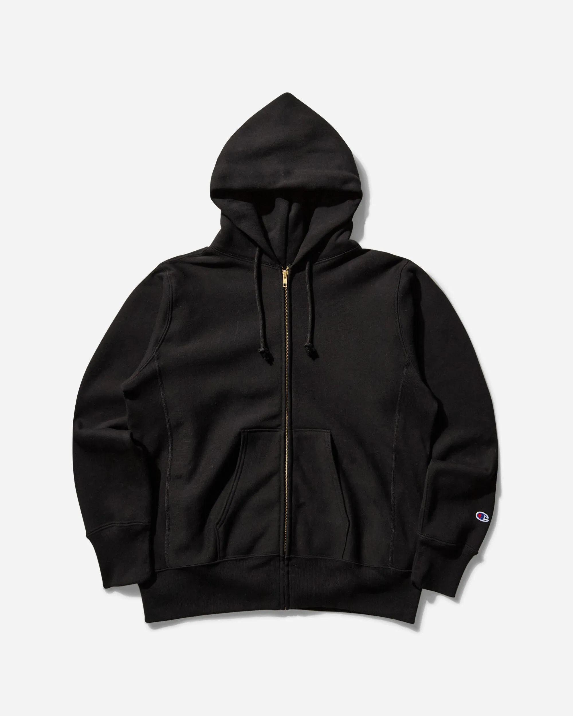 Men's Made in USA Reverse Weave Zipped Hoodie Black