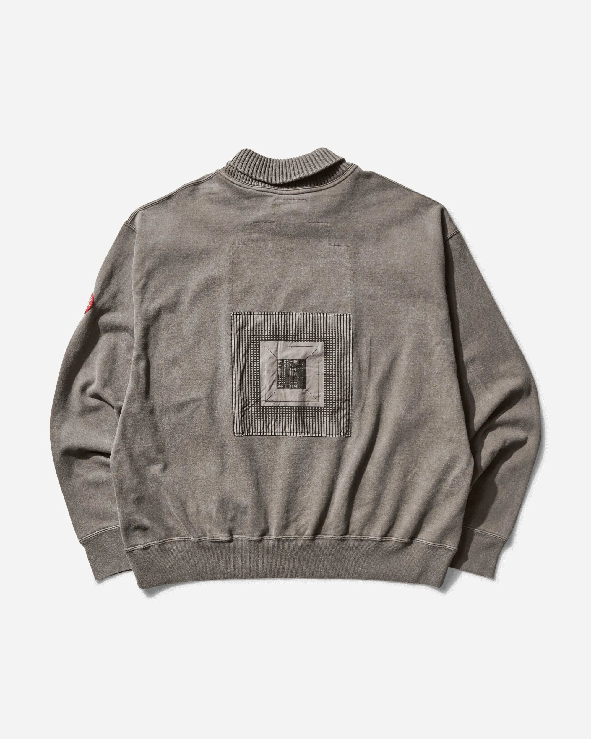 Men's Overdye Overlap Light Crewneck Sweatshirt Brown