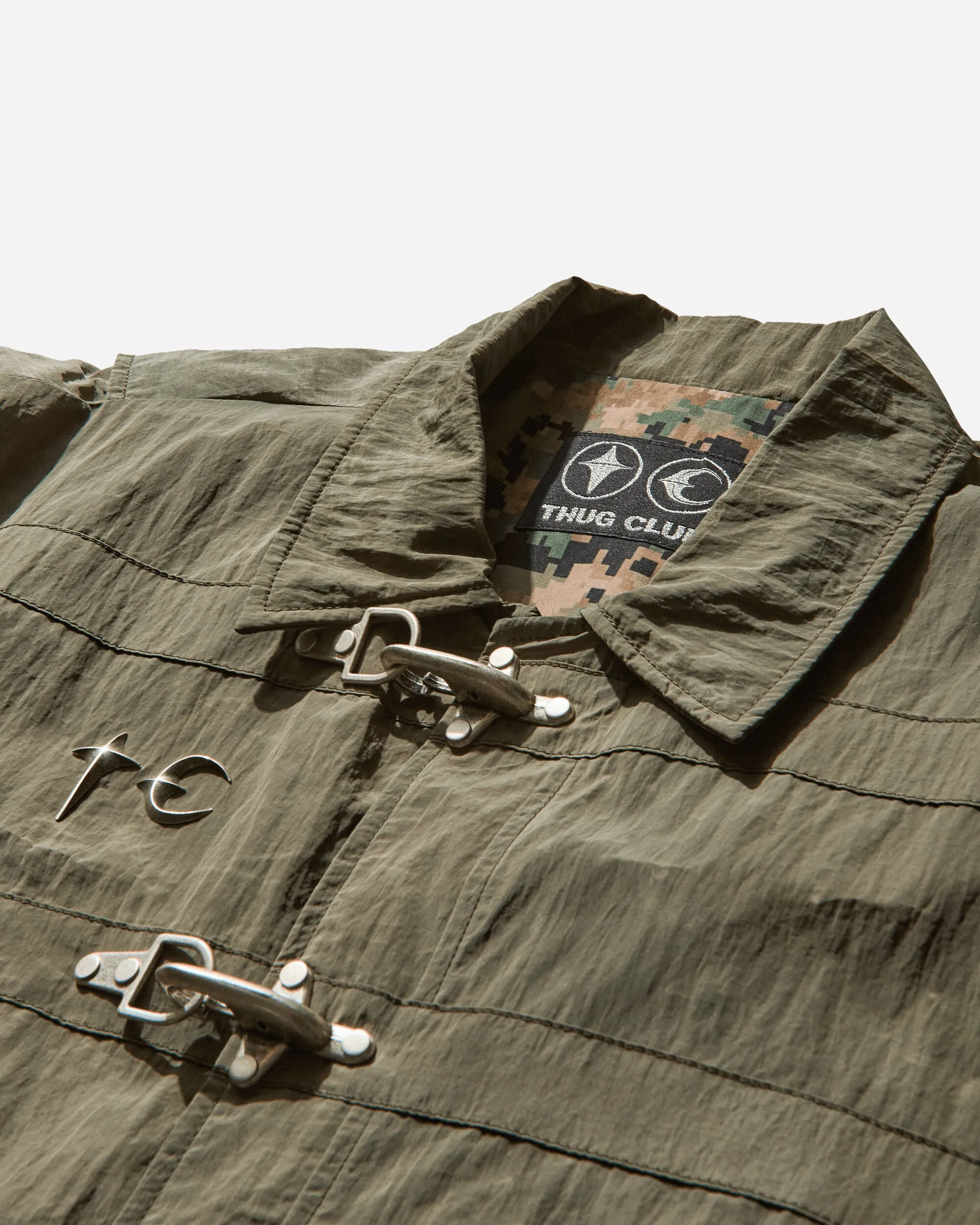 Men's Scarred Bio Soldier Jacket Khaki