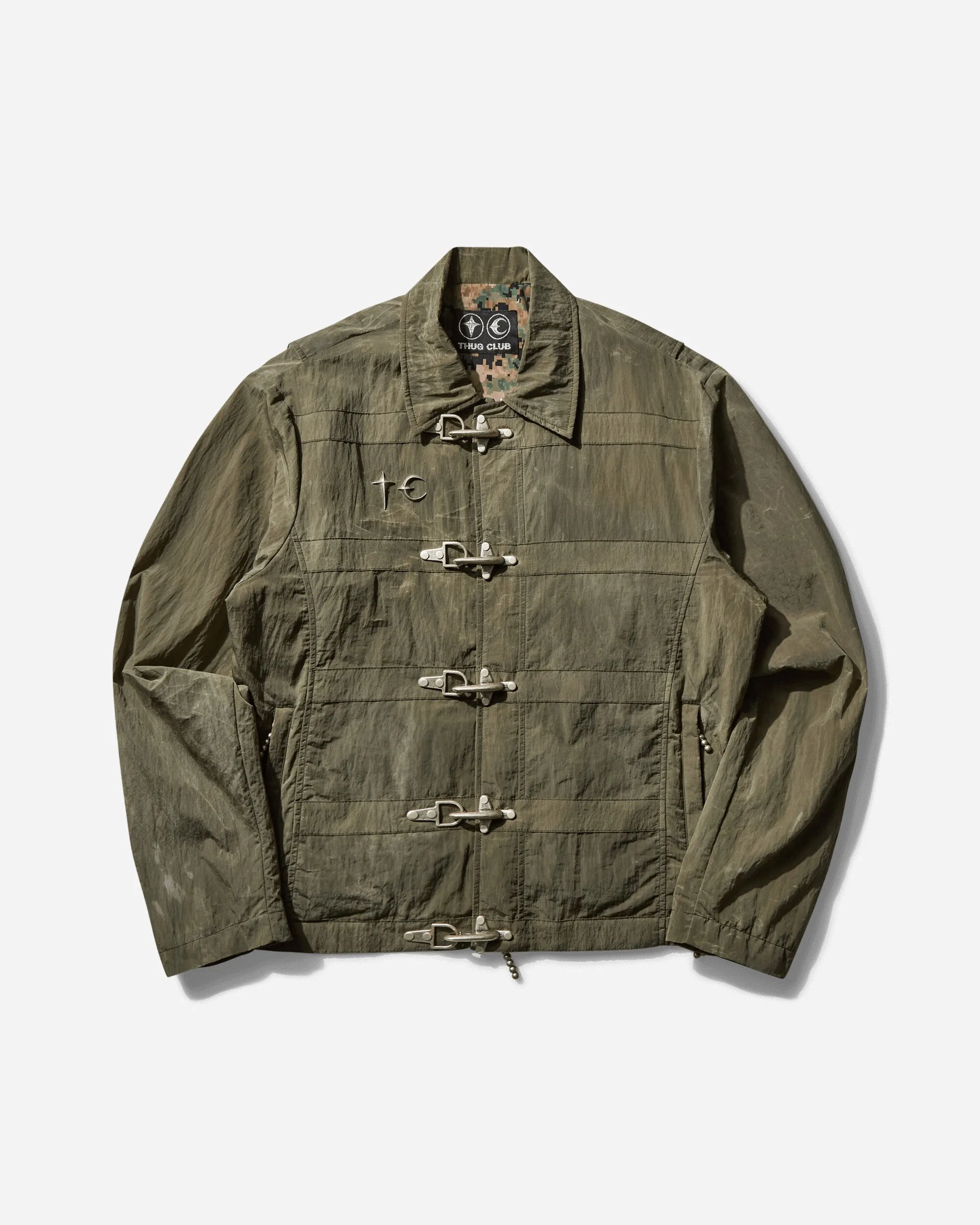 Men's Scarred Bio Soldier Jacket Khaki