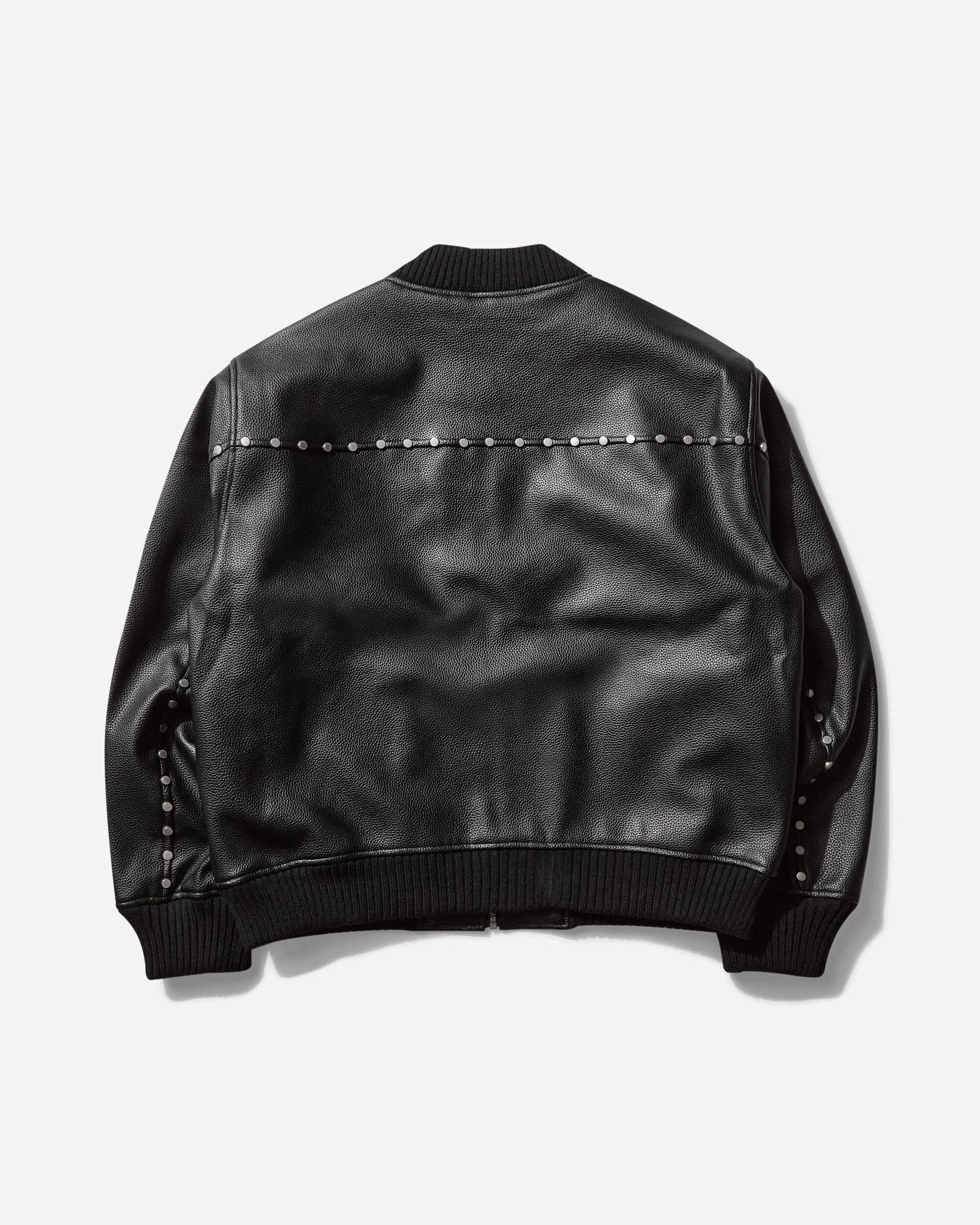 Men's Studded Bomber Jacket Black