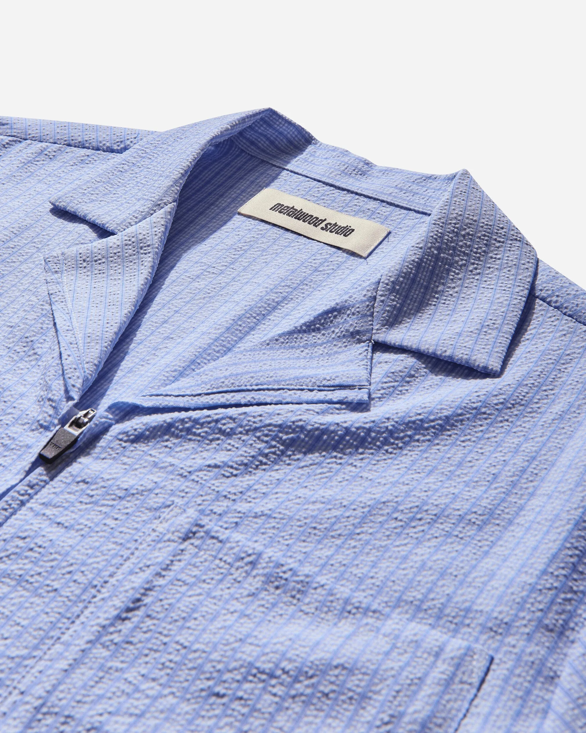 Men's Textured Caddie Shirt Blue