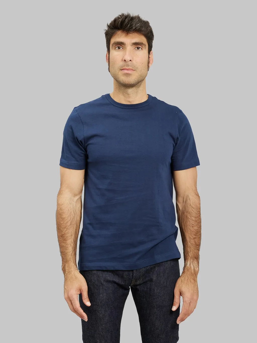 Merz b. Schwanen 1950s 5.5oz Loopwheeled Classic Fit T-Shirt Ink Blue