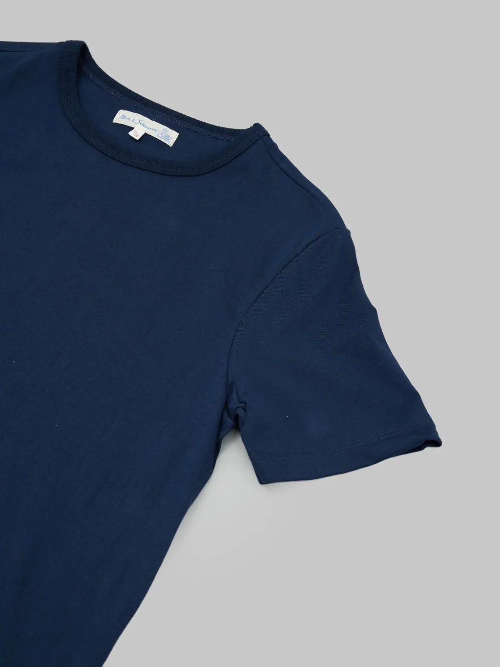 Merz b. Schwanen 1950s 5.5oz Loopwheeled Classic Fit T-Shirt Ink Blue
